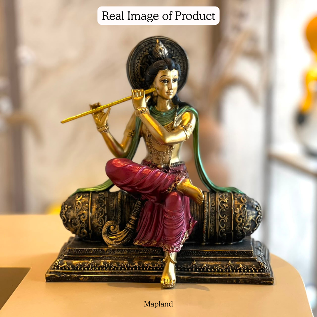 Krishna with Flute Resin Figurine