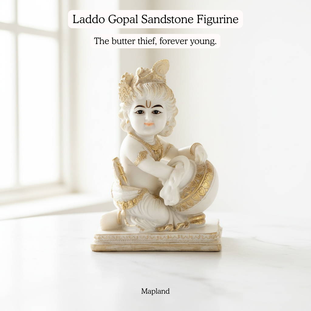 Laddo Gopal Sandstone Figurine