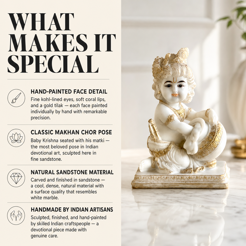 Laddo Gopal Sandstone Figurine