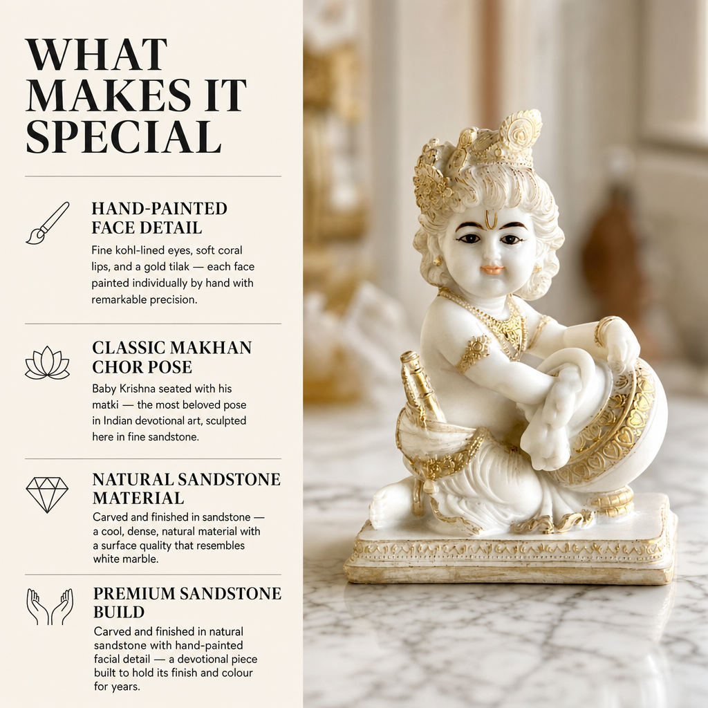 Laddo Gopal sandstone figurine what makes it special | Mapland