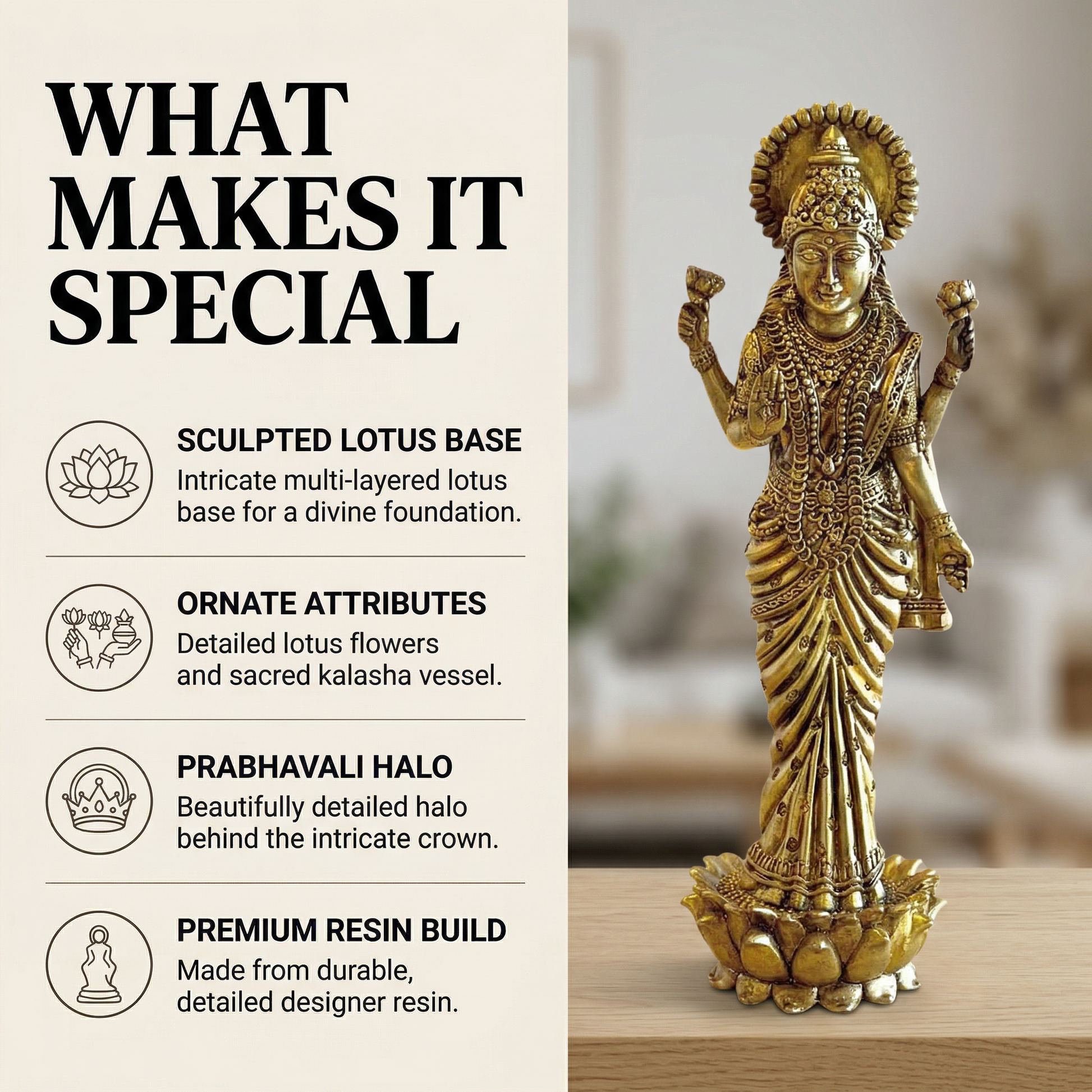 Brass Lakshmi figurine what makes it special | Mapland