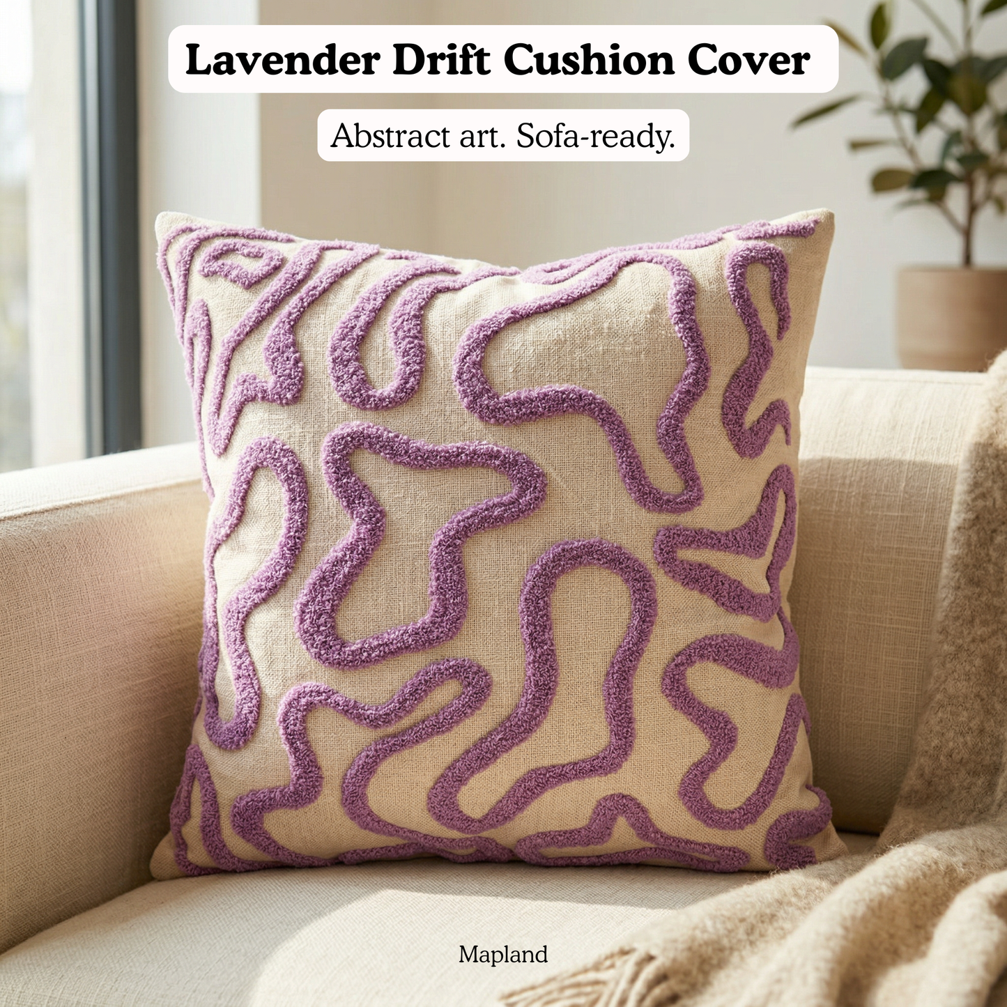 Lavender Drift Cushion Cover 16*16 Inches
