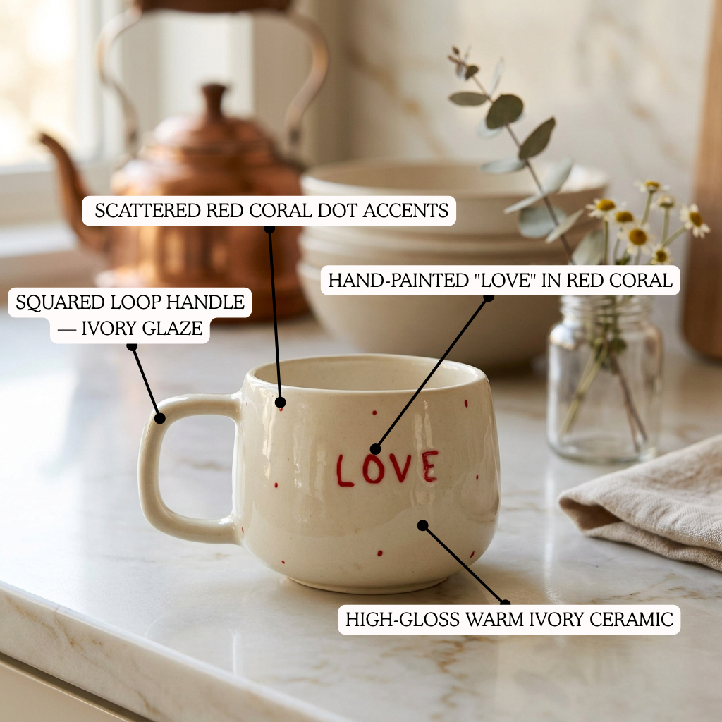 Love Dot Cup — handmade ceramic cup | Mapland