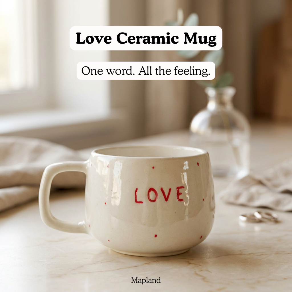 Love Dot Cup — handmade ceramic cup, view 3 | Mapland