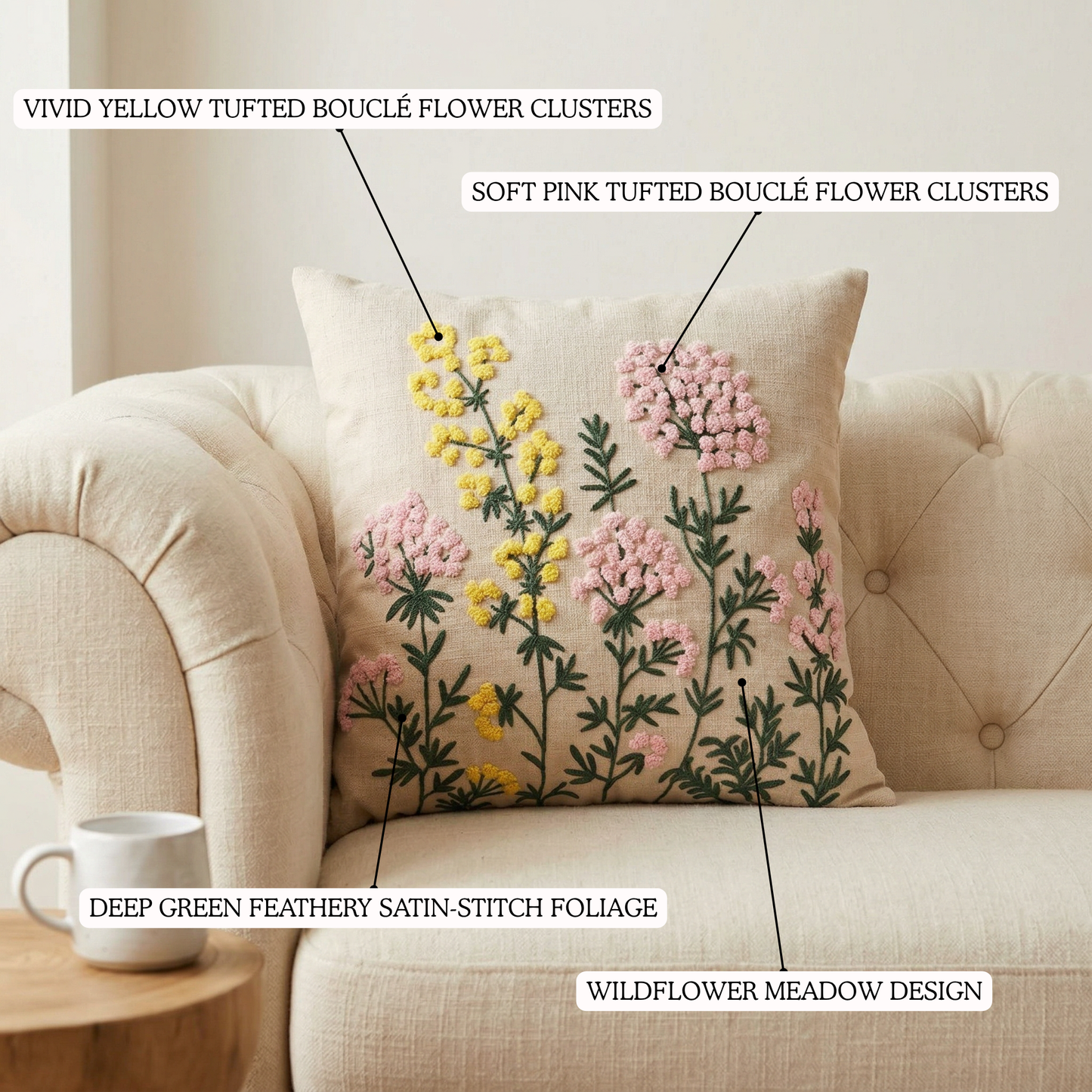 Luxe Garden Cushion Cover 16*16 Inches