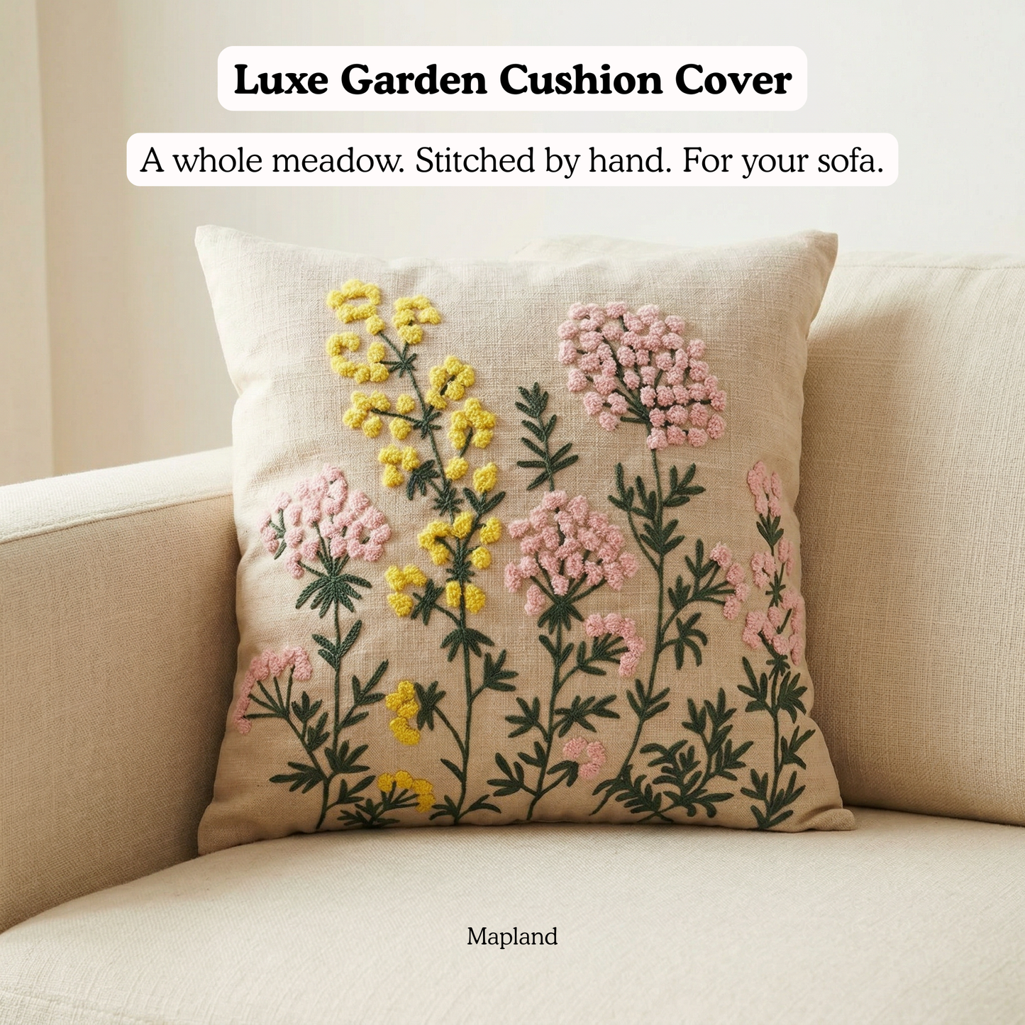 Luxe Garden Cushion Cover 16*16 Inches