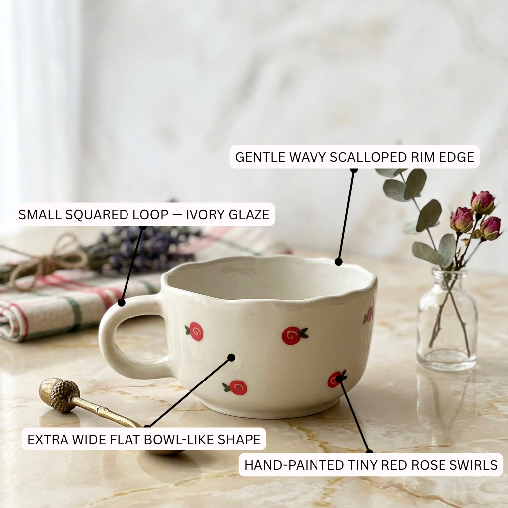 Mini Rose Ceramic Mug - Mapland