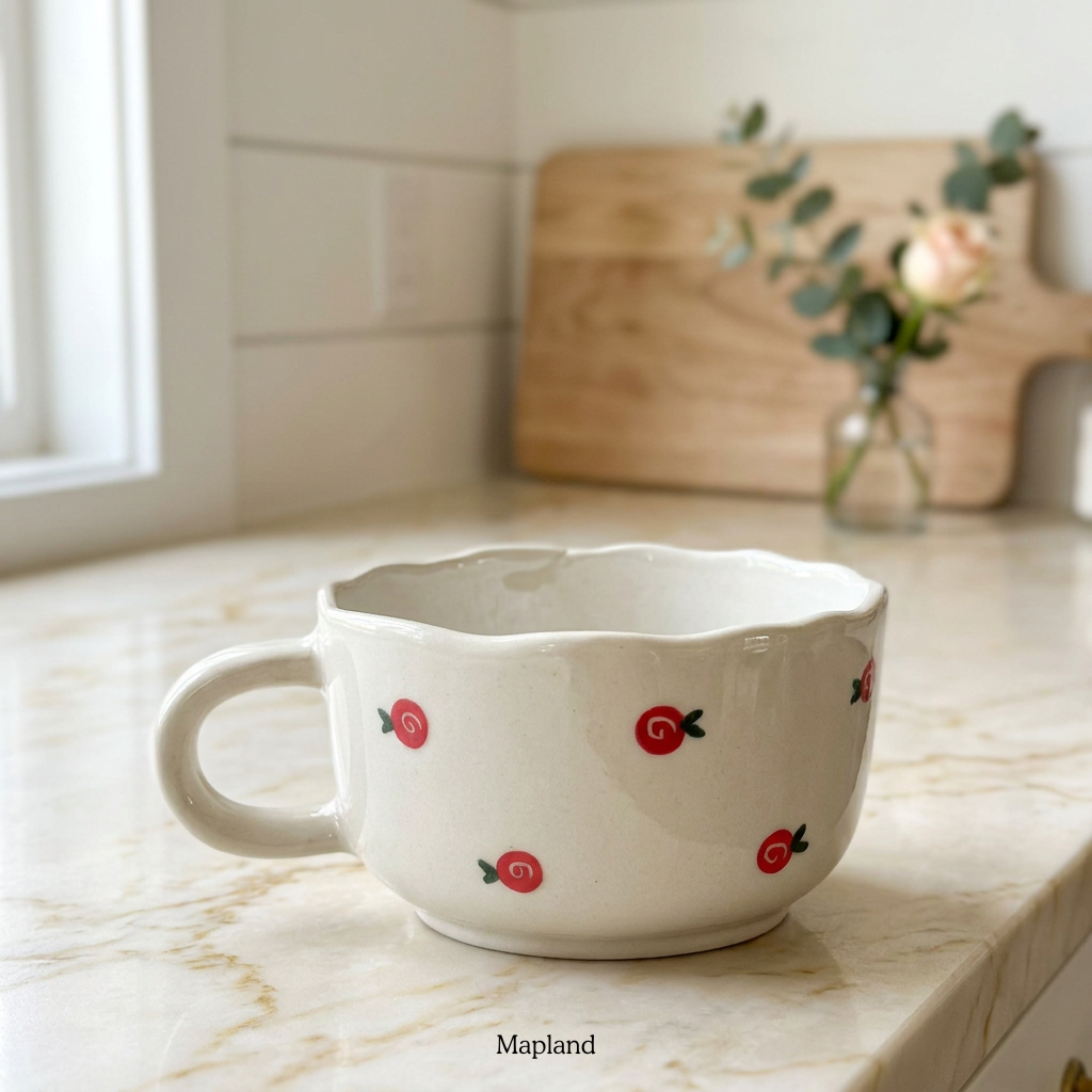 Mini Rose Ceramic Mug - Mapland