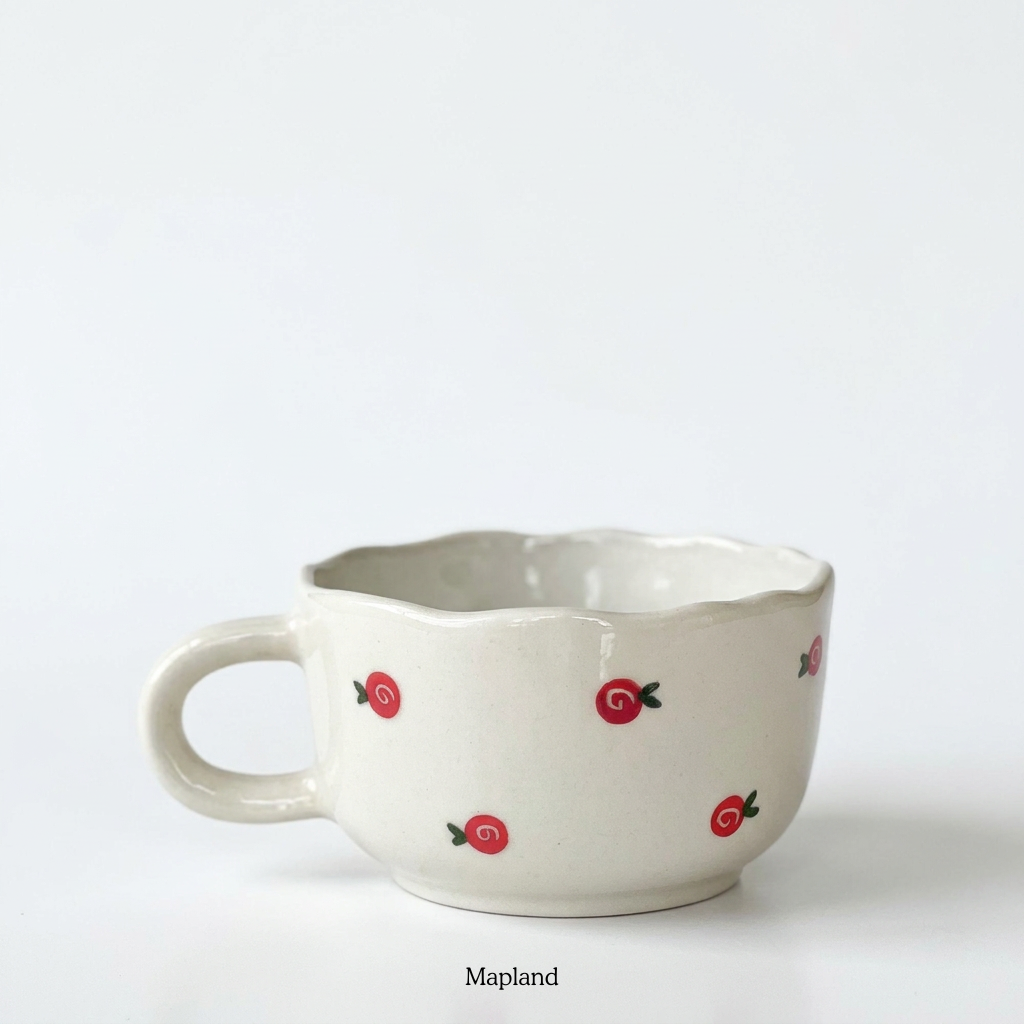 Mini Rose Ceramic Mug - Mapland