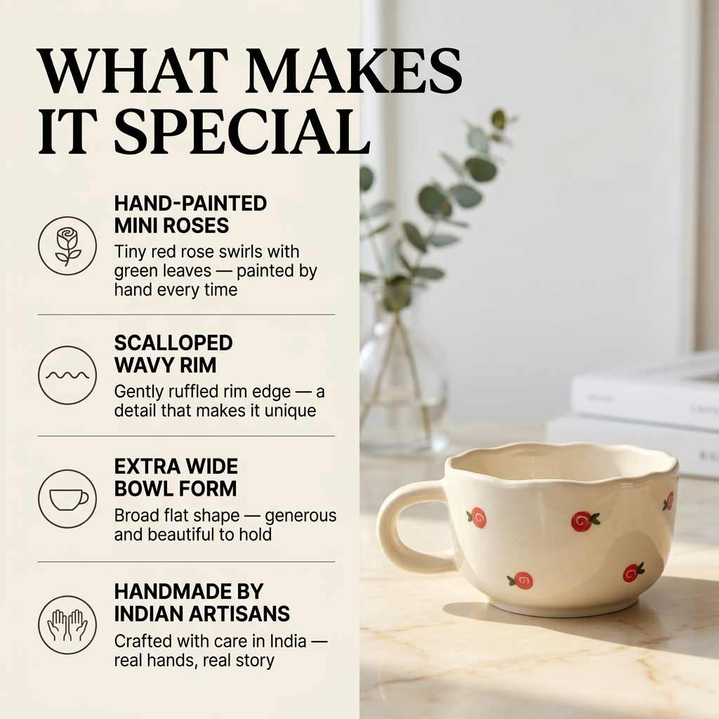 Mini Rose Ceramic Mug - Mapland
