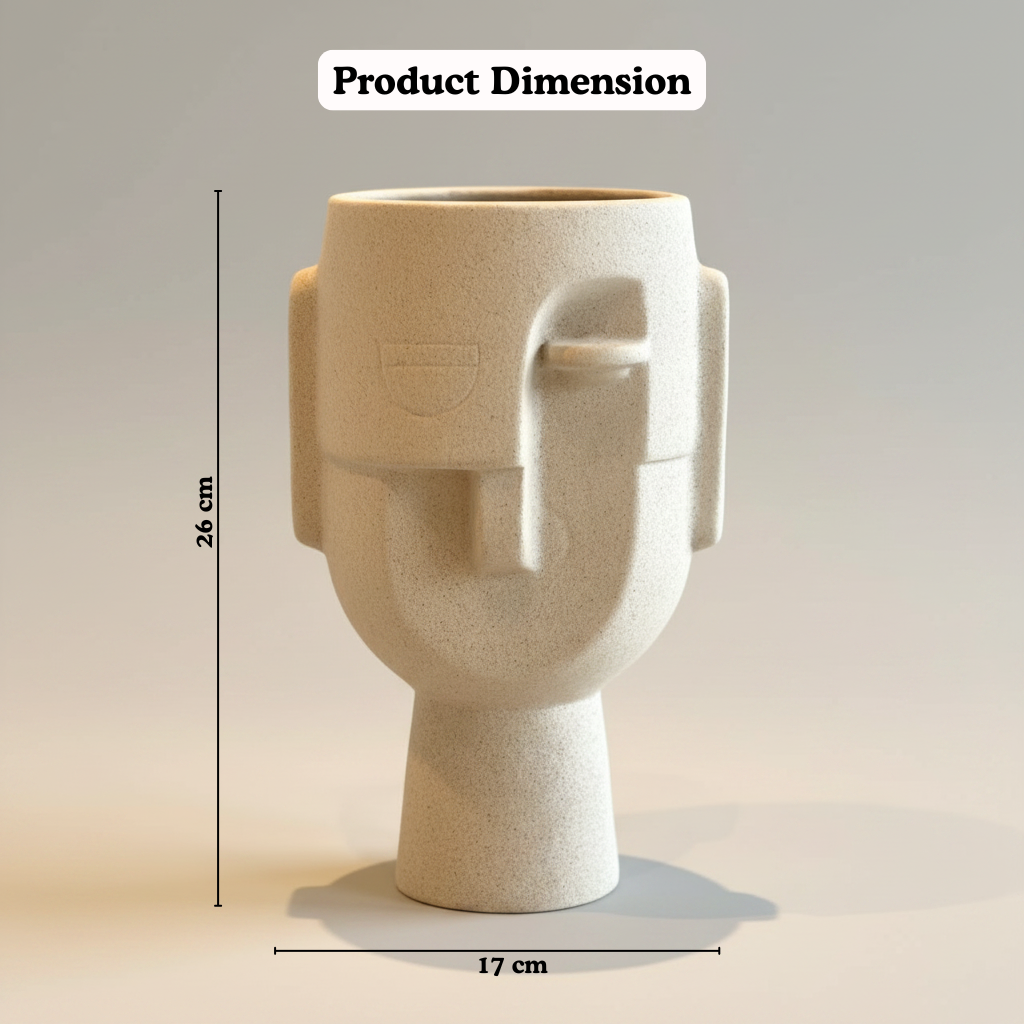 Monolith Face Vase — Sandy Ceramic