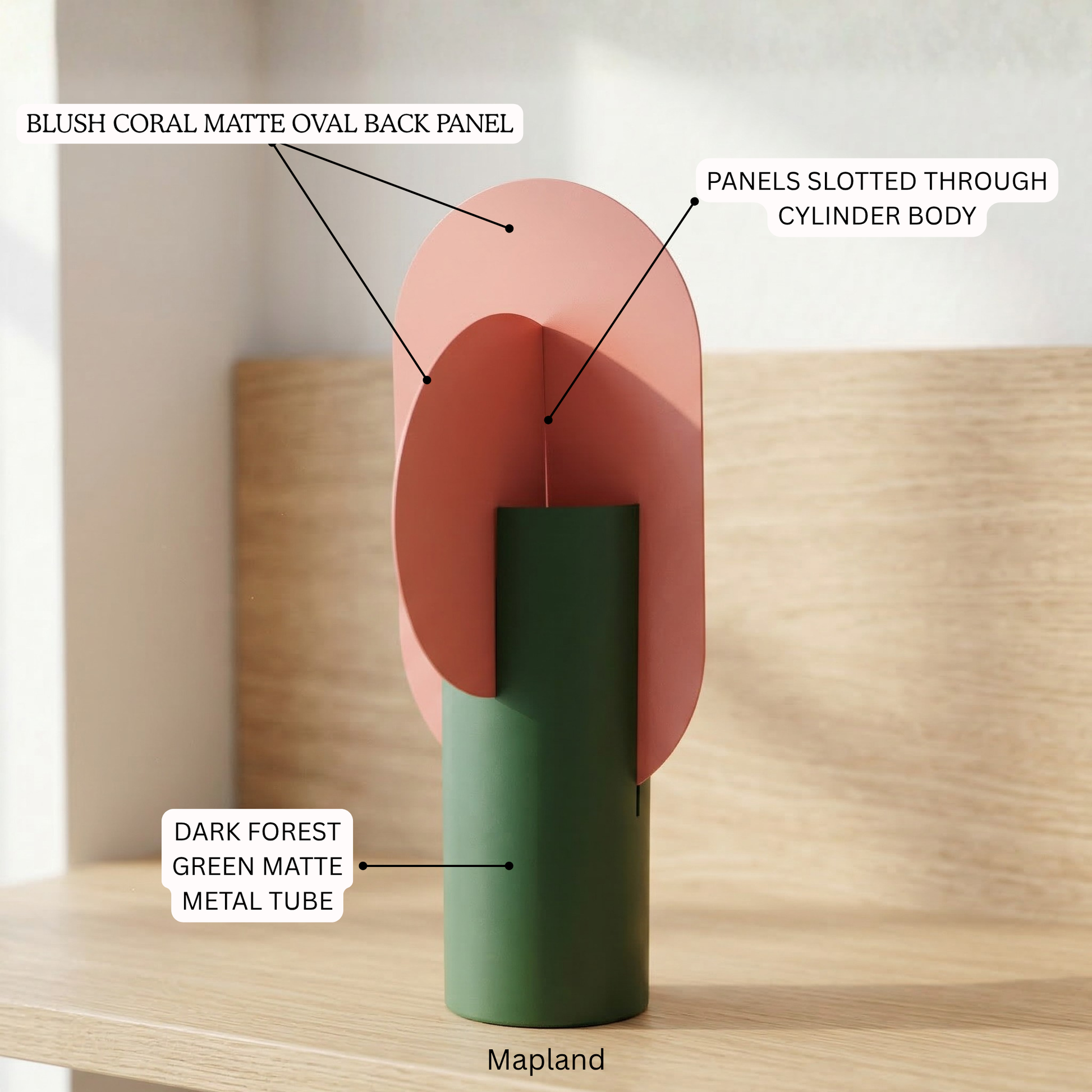 Modern Muse Metal Vase -- decorative home accent, resin home decor | Mapland