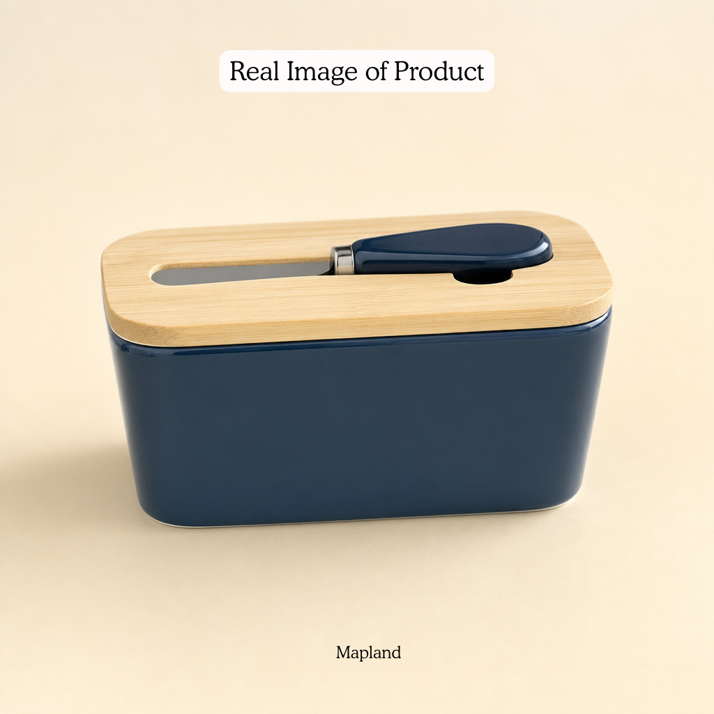 Ceramic Butter Box with Spreader Knife