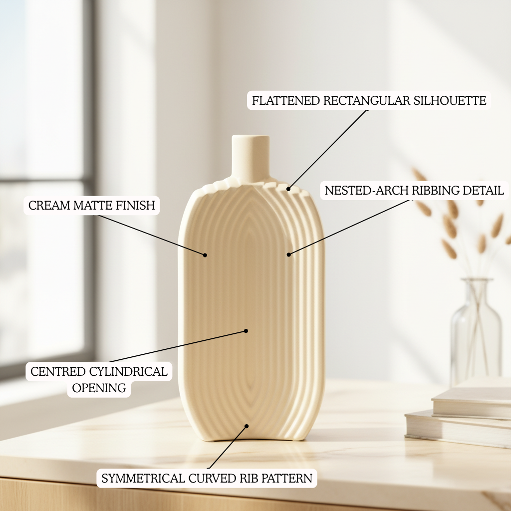 Nested Arch Ceramic Vase