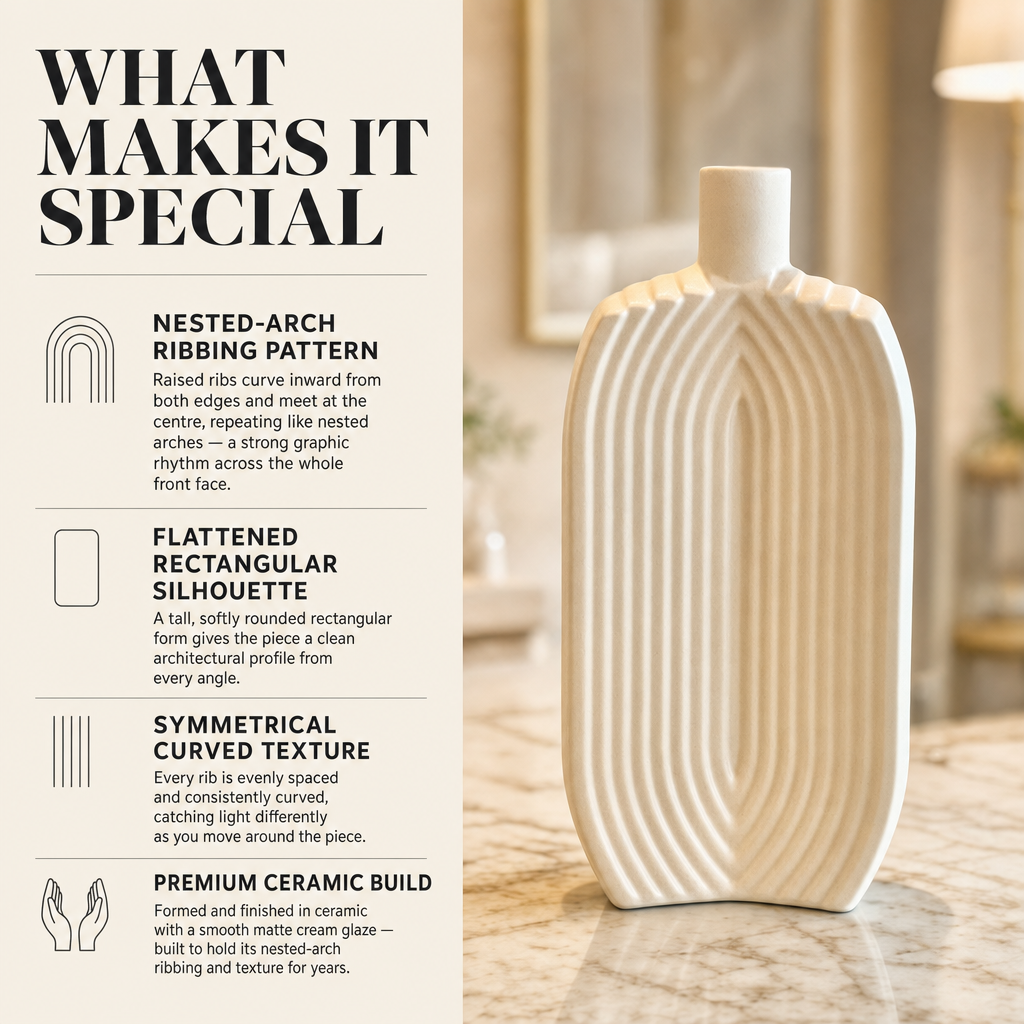 Nested Arch Ceramic Vase