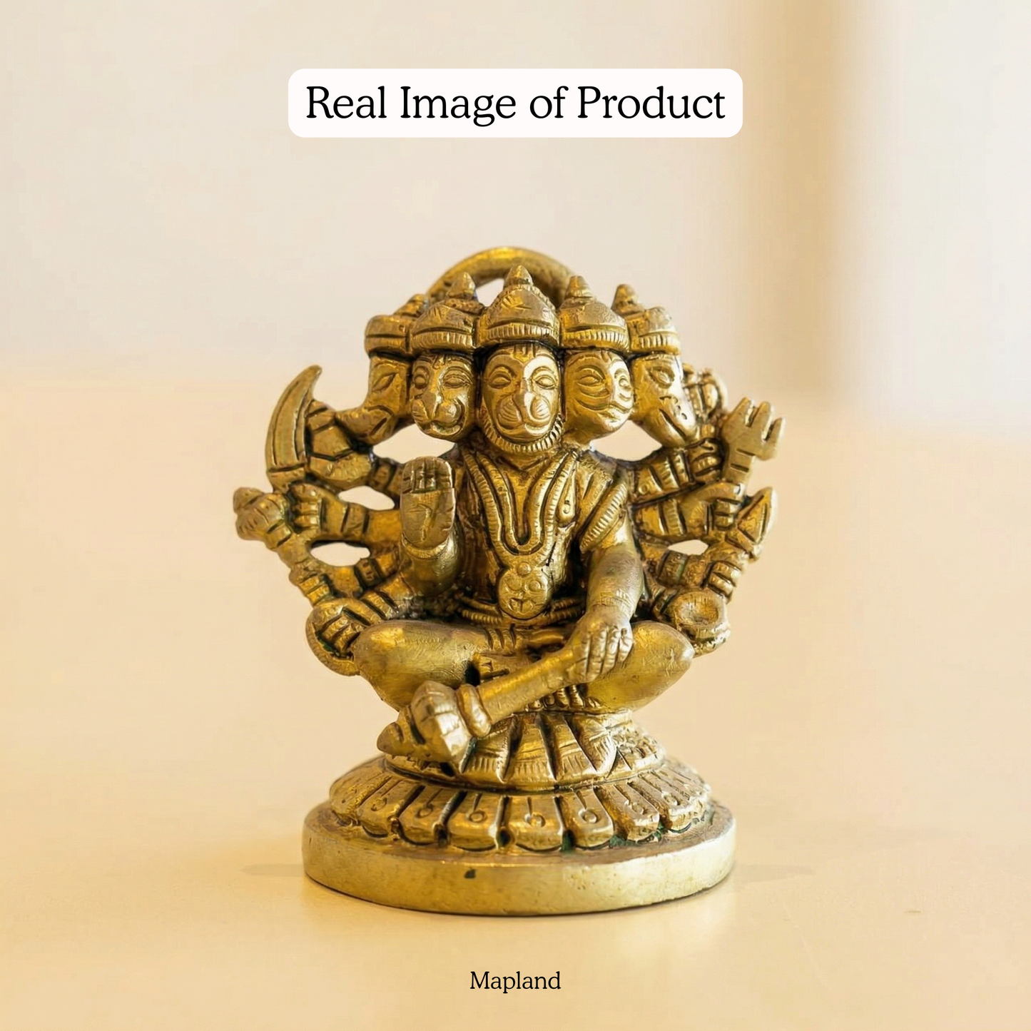 Panchmukhi Hanuman brass idol real lifestyle image | Mapland