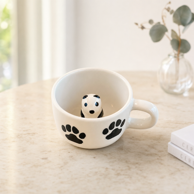 Peekaboo Panda Ceramic Cup