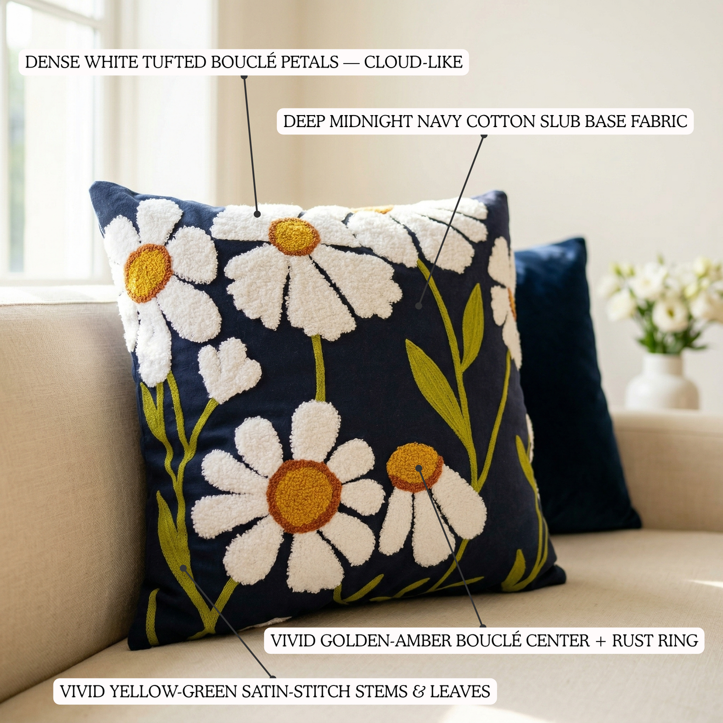 Primavera Velvet Cushion Cover 16*16 Inches