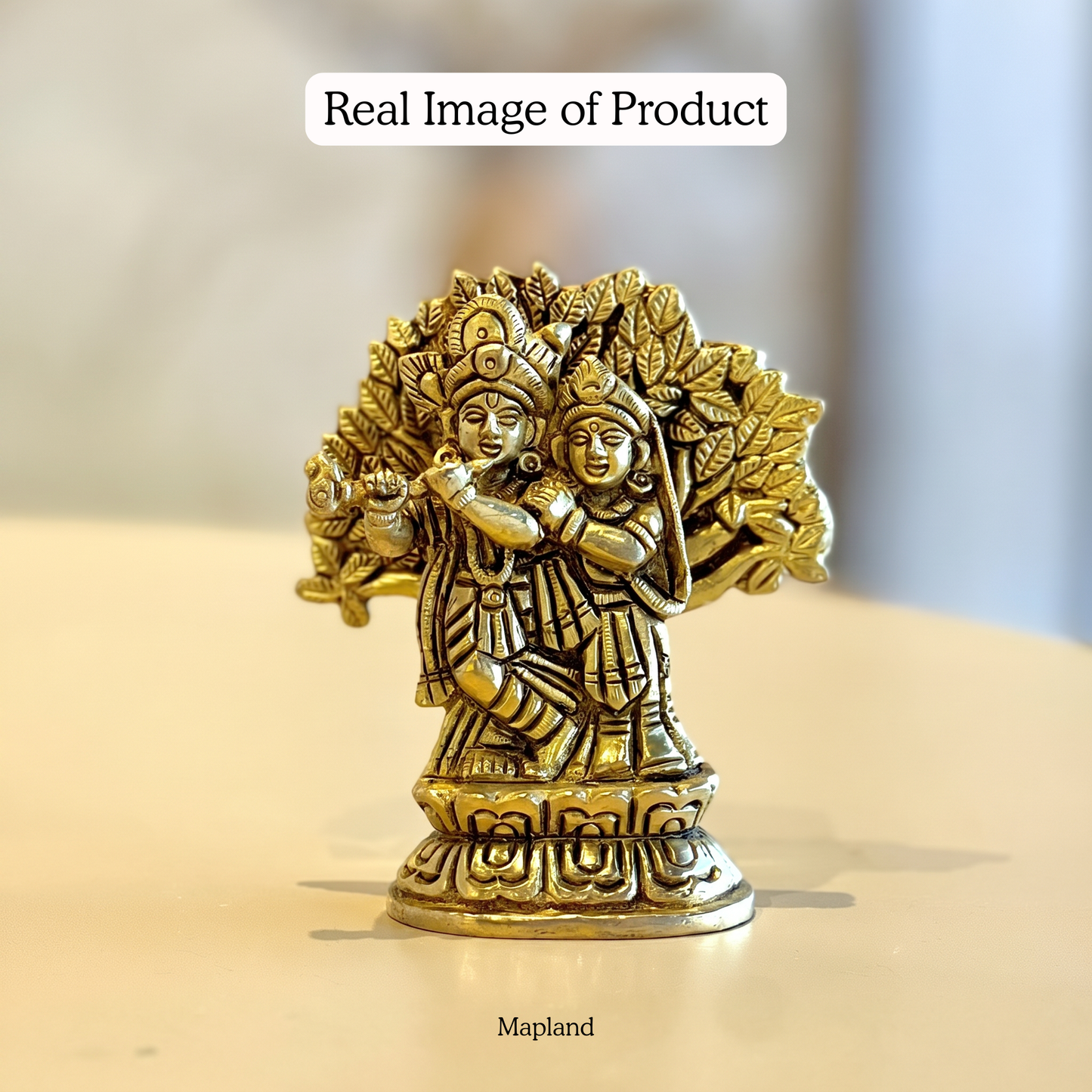 Radha Krishna brass murti real lifestyle image | Mapland