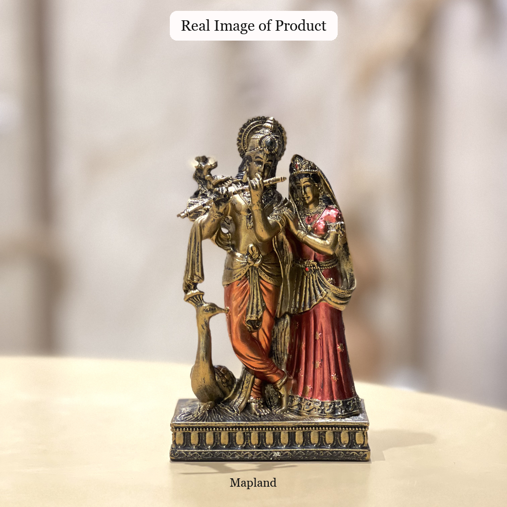 Real photo of the Radha Krishna sandstone idol