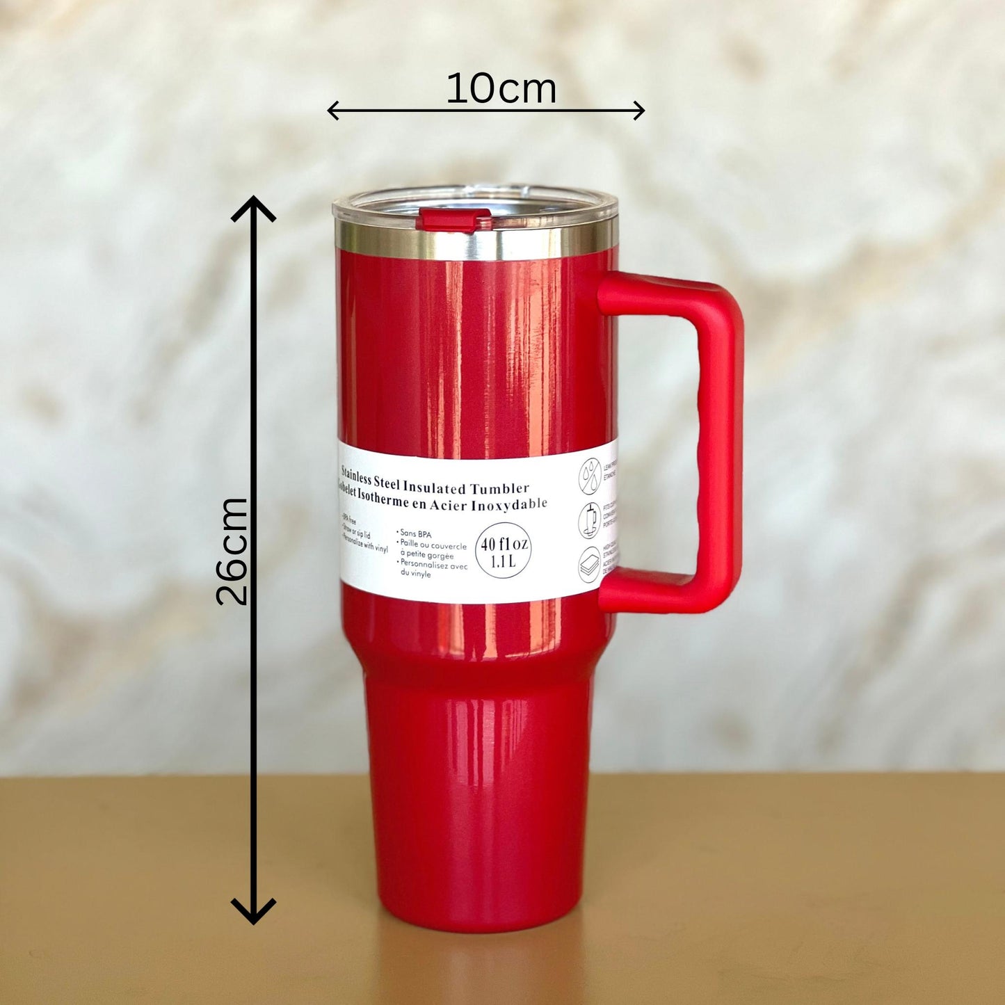 Urban Sip Shimmer Leakproof Insulated Water Tumbler With Handle Arctic Blue 1200ml