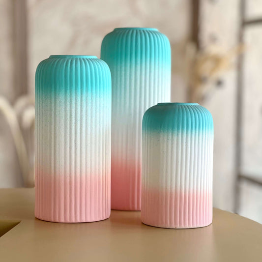 Ribbique Gradient Vase Set of 3 - Mapland