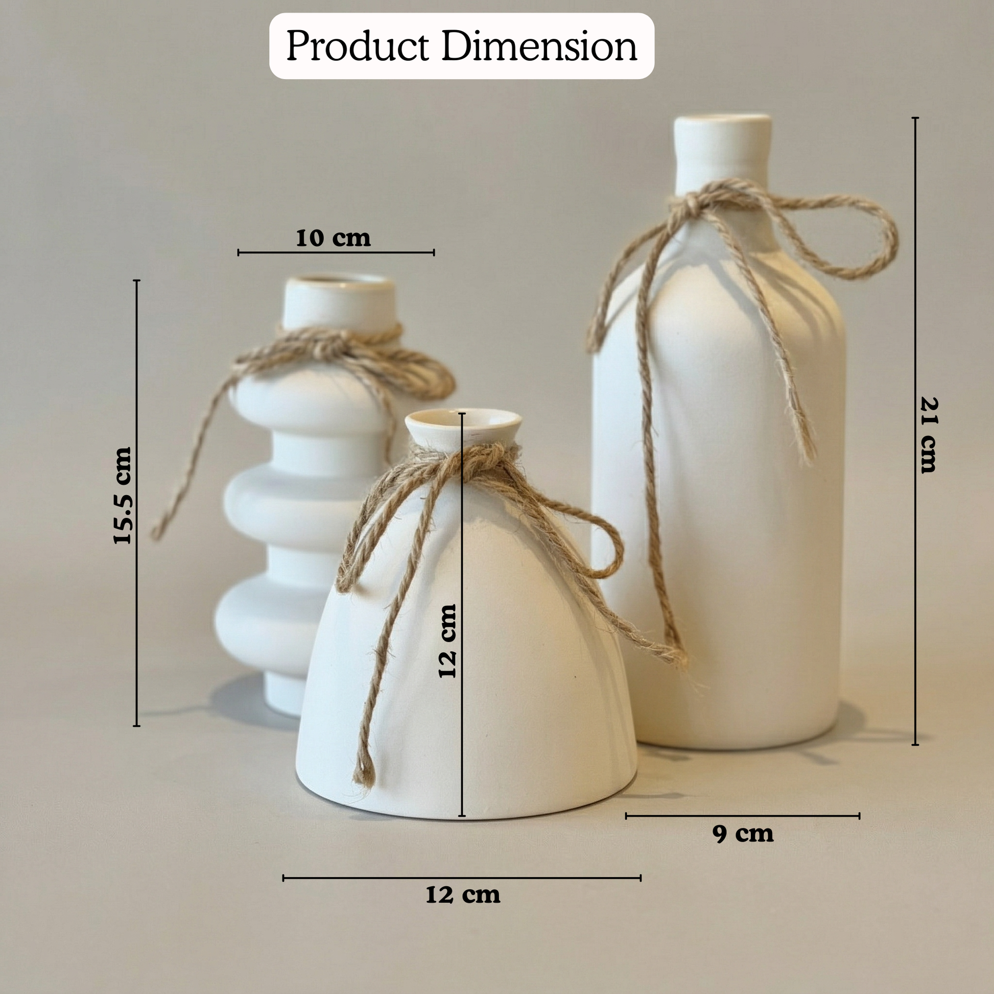 Ribbon Vase handmade ceramic vase — detail view, Indian artisan craft | Mapland