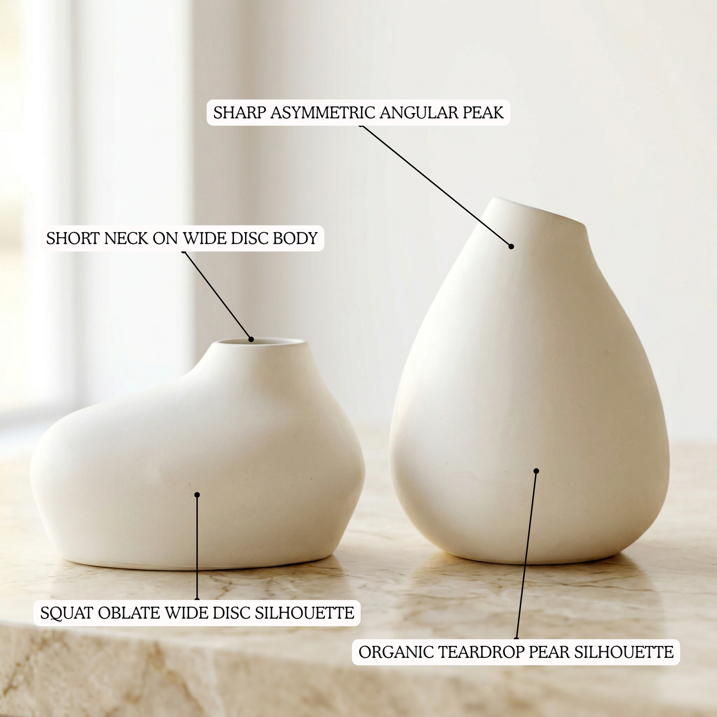 Roll Vase (Set of 2) handmade ceramic vase — top view, Indian artisan craft | Mapland