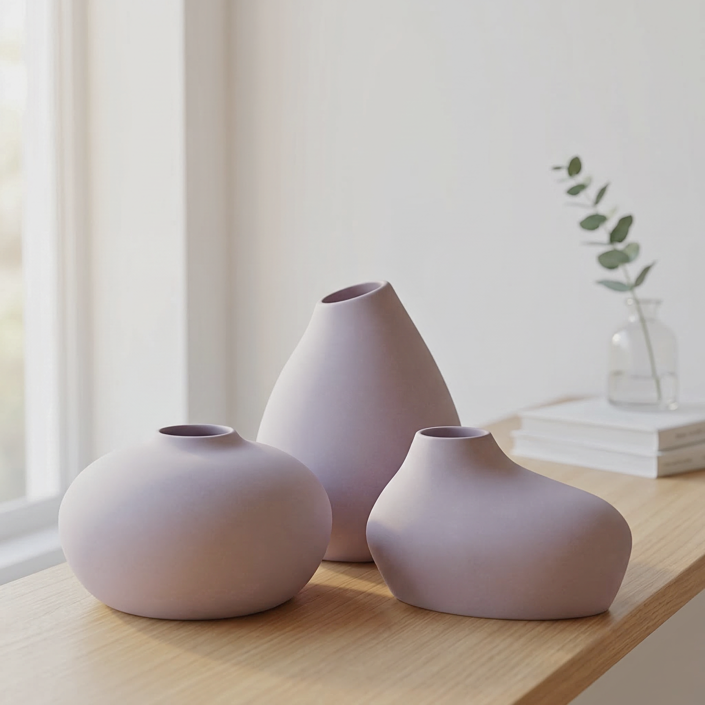 Roll Organic Vase Set handmade ceramic vase — front view, Indian artisan craft | Mapland