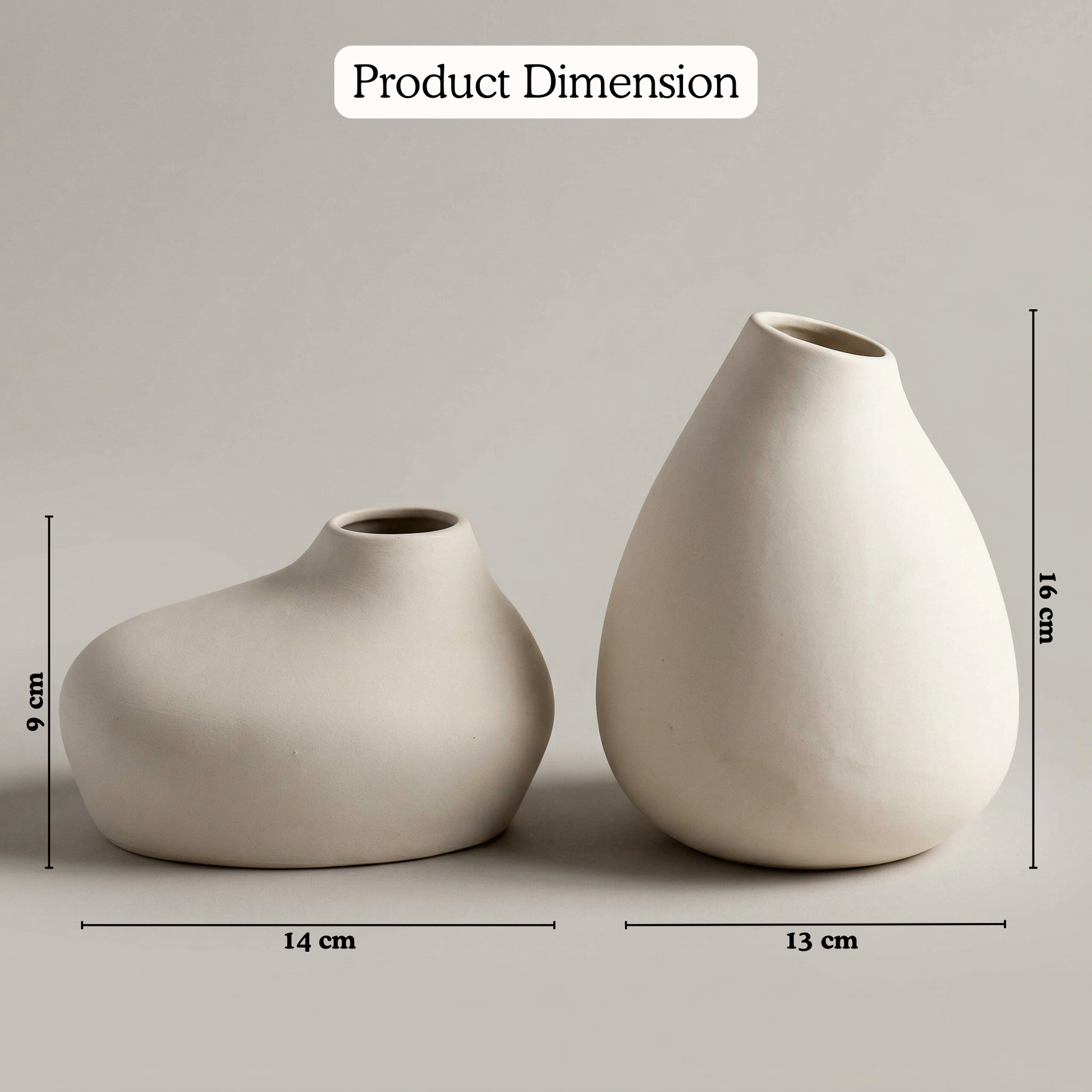 Roll Vase (Set of 2) handmade ceramic vase — detail view, Indian artisan craft | Mapland