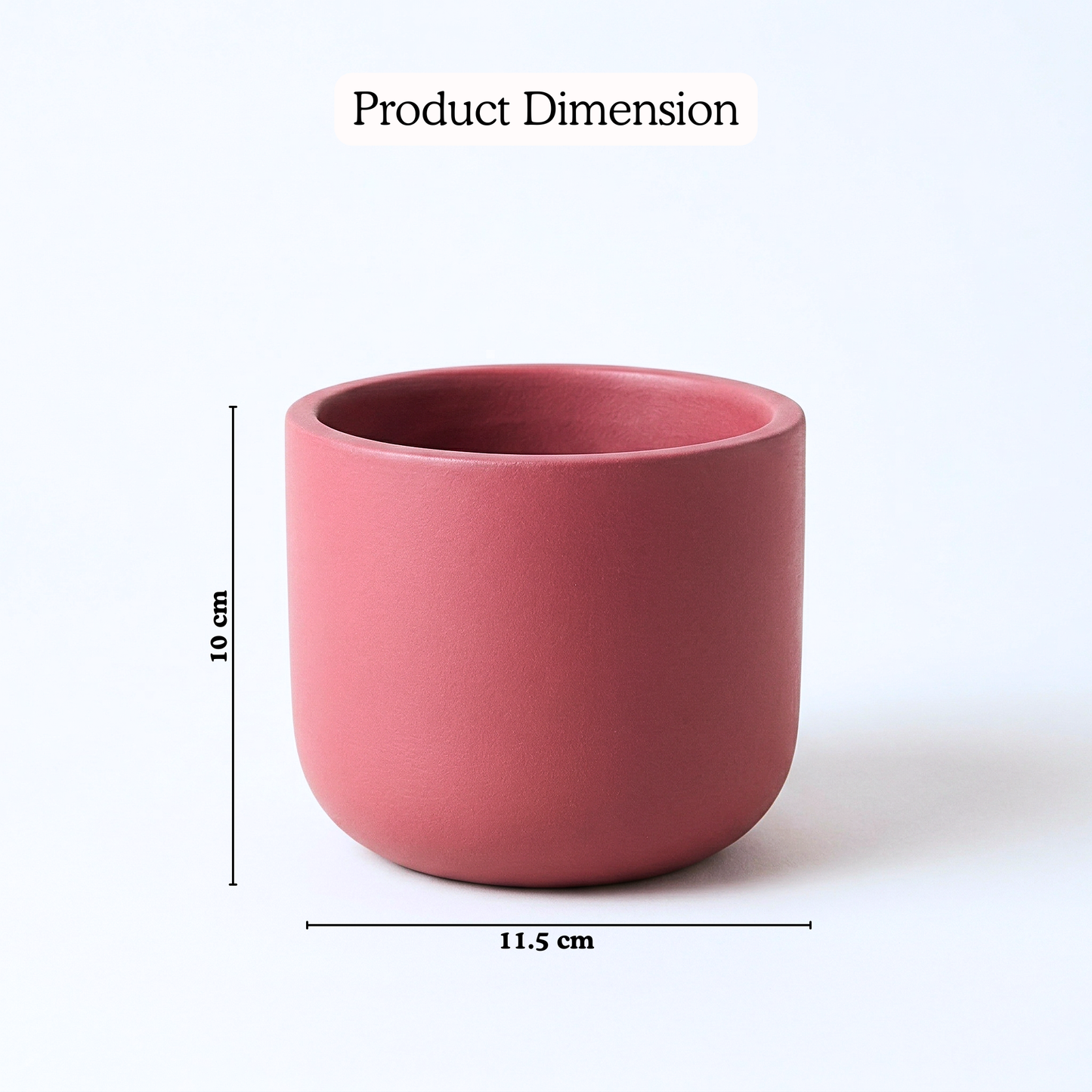 Rose Terracotta Planter handmade ceramic planter — detail view, Indian artisan craft | Mapland