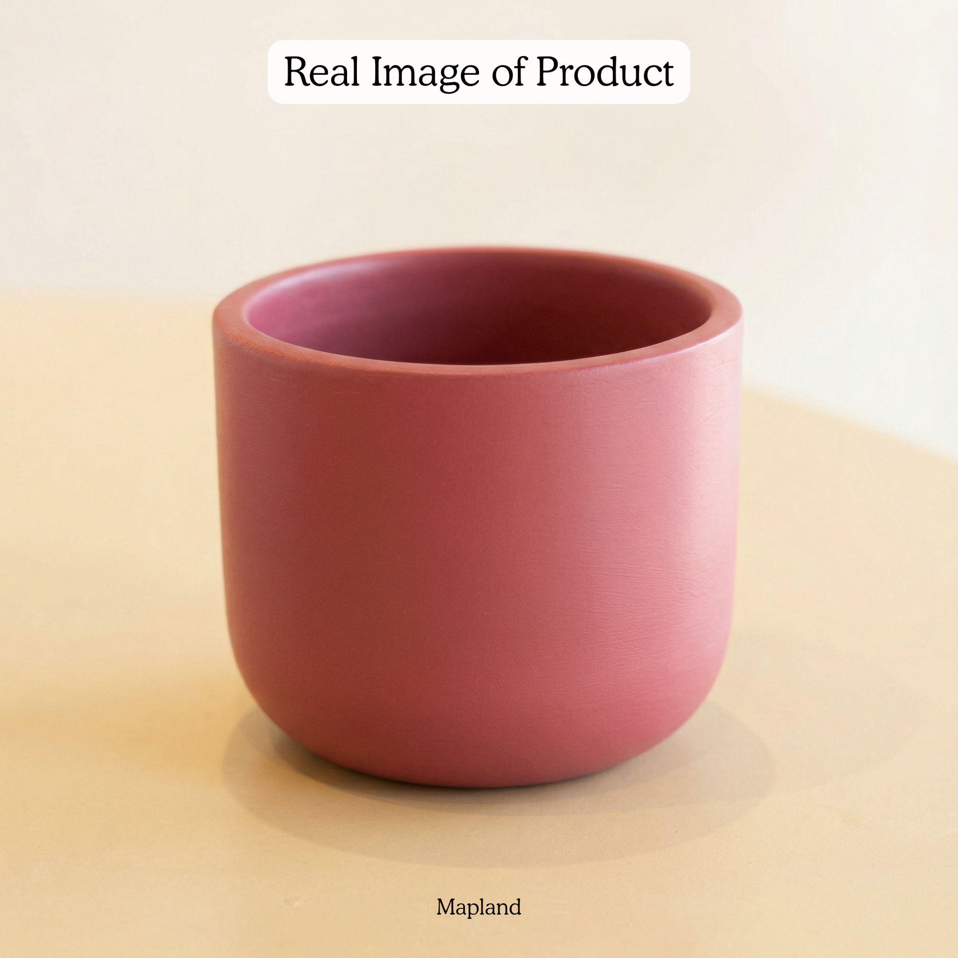 Rose Terracotta Planter handmade ceramic planter — angle view, Indian artisan craft | Mapland