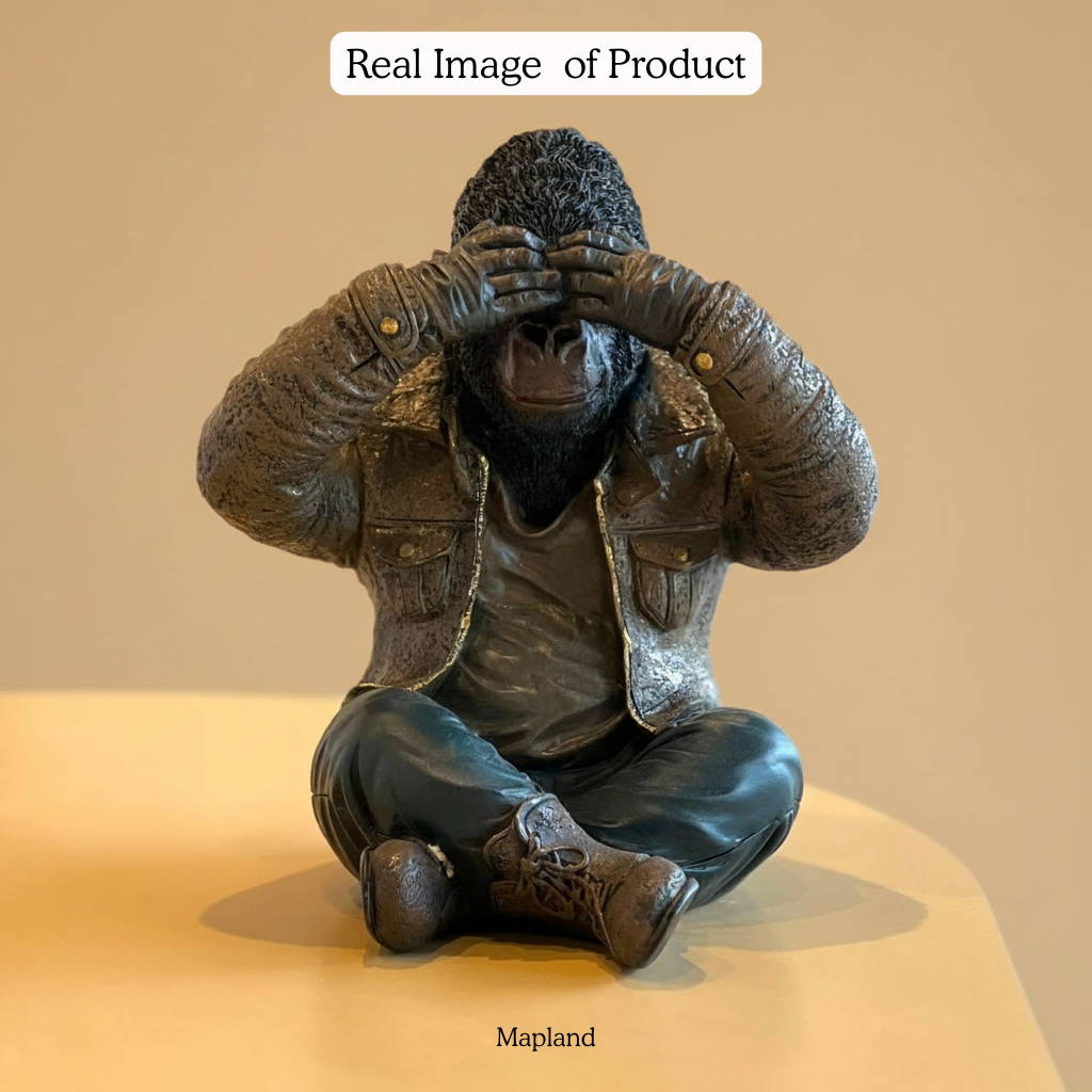 Speak No Evil Gorilla Resin Figurine