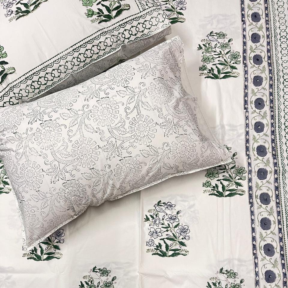 Serene Garden Double Bedsheet Set