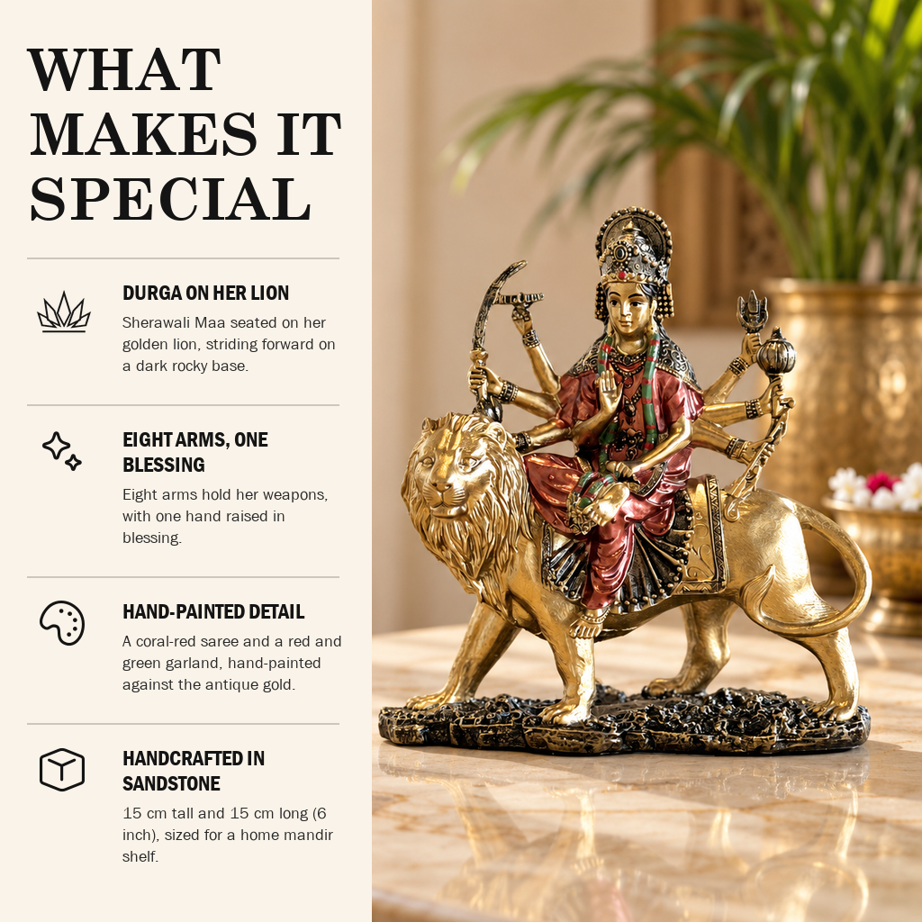 Sherawali Maa Durga sandstone idol what makes it special | Mapland