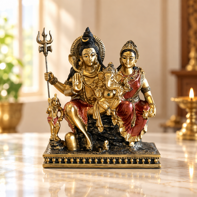 Shiv Parivar Sandstone Idol