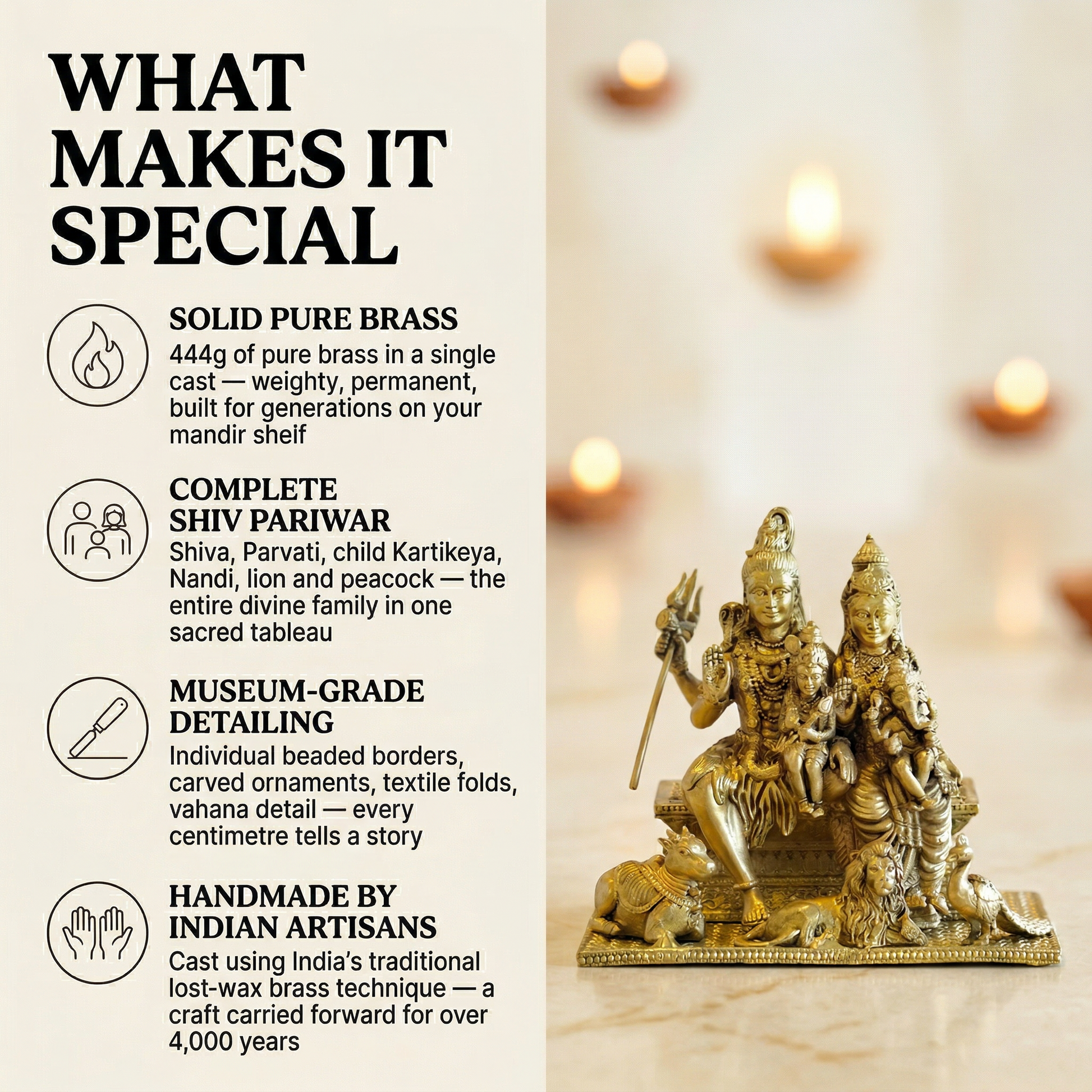 Shiv Pariwar brass idol what makes it special | Mapland