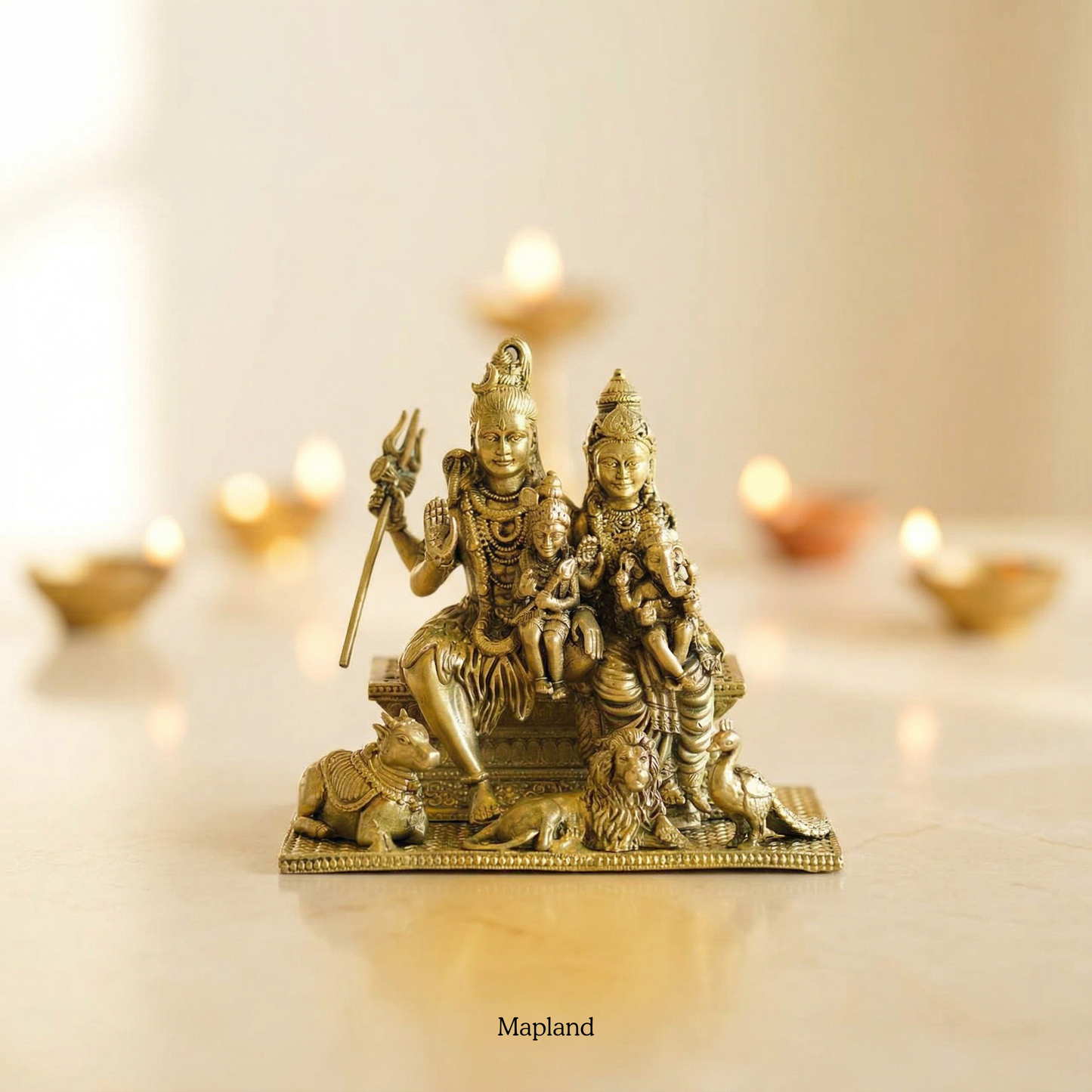 Shiv Pariwar superfine brass idol Design 1 family figurine | Mapland