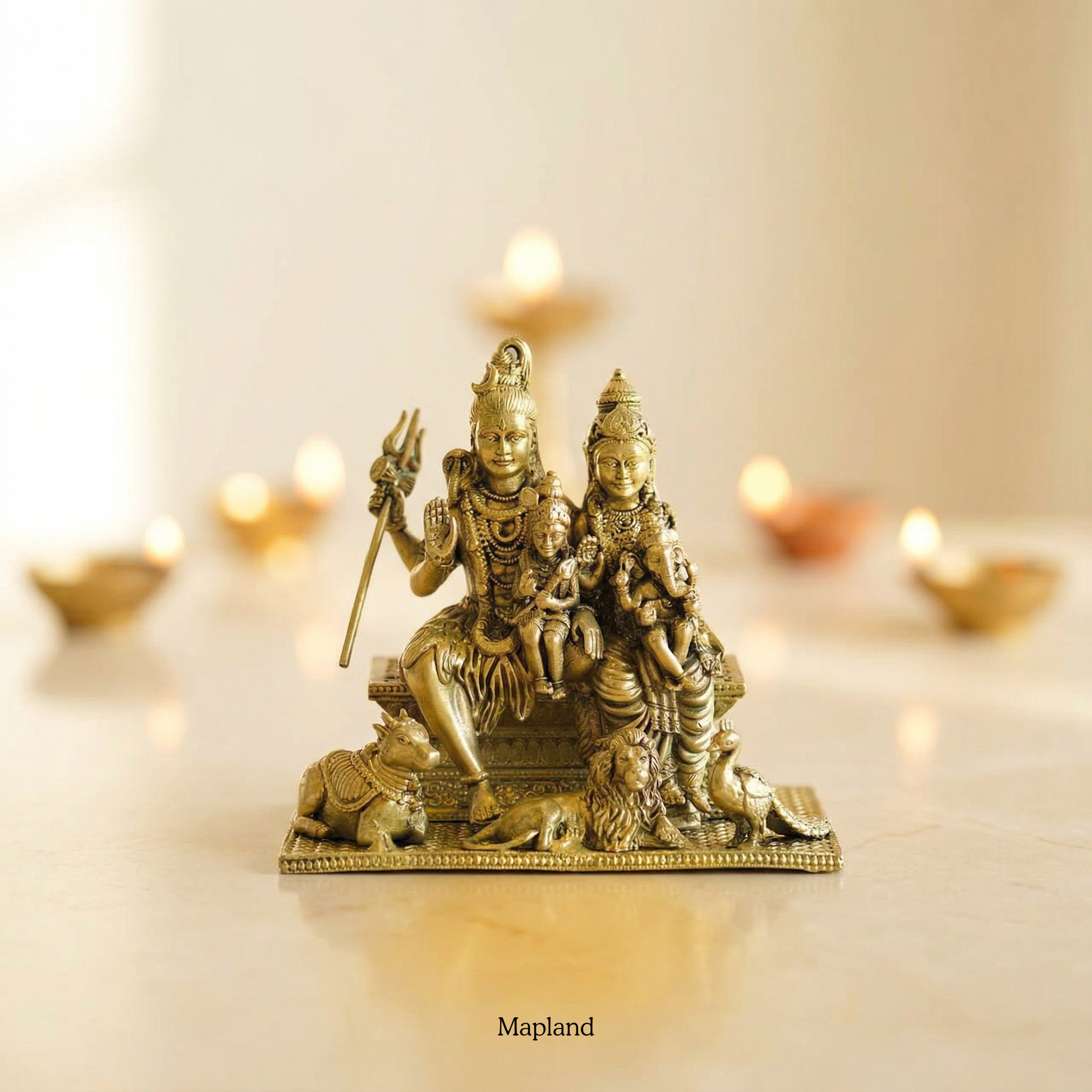 Shiv Pariwar superfine brass idol Design 1 family figurine | Mapland