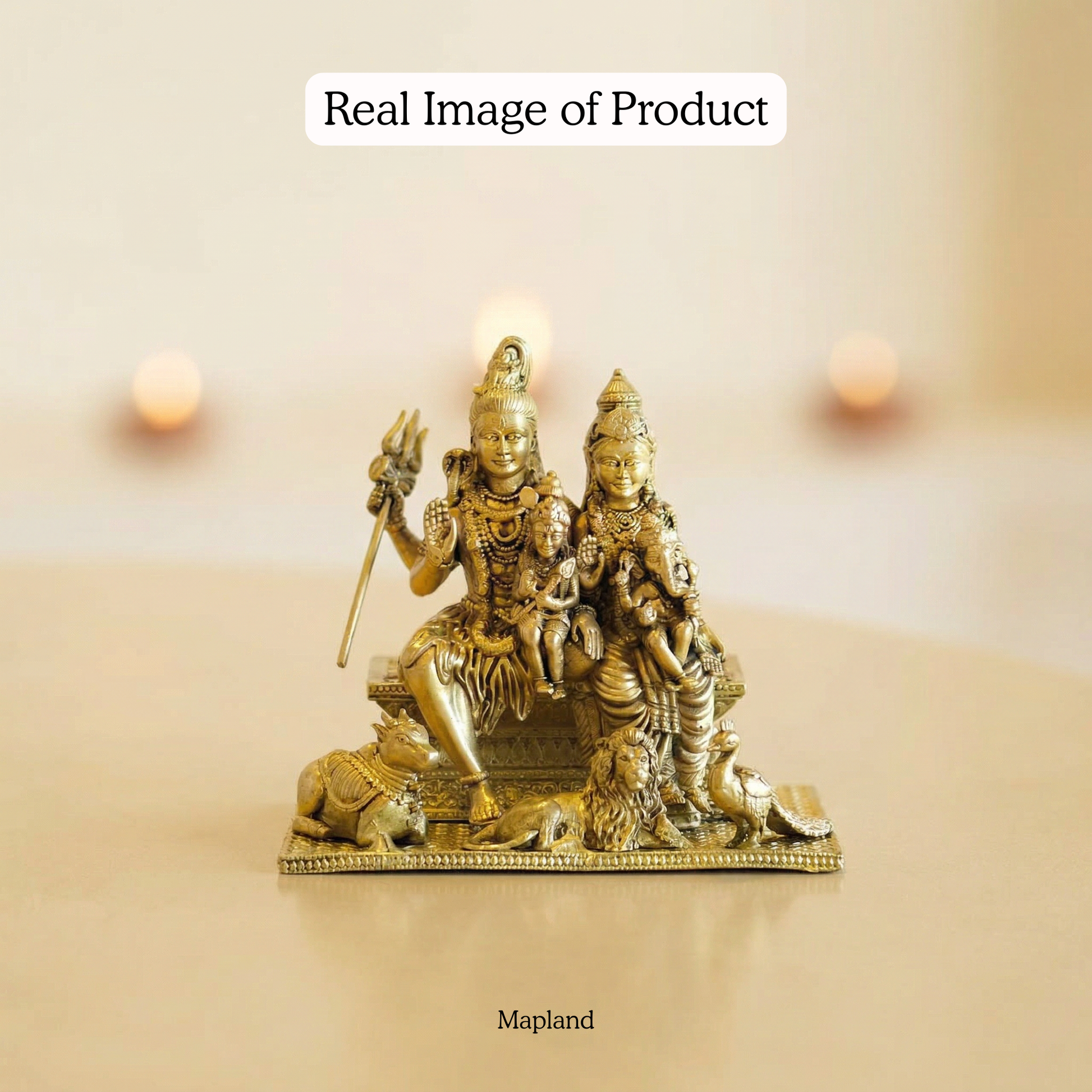 Shiv Pariwar brass figurine real lifestyle image | Mapland