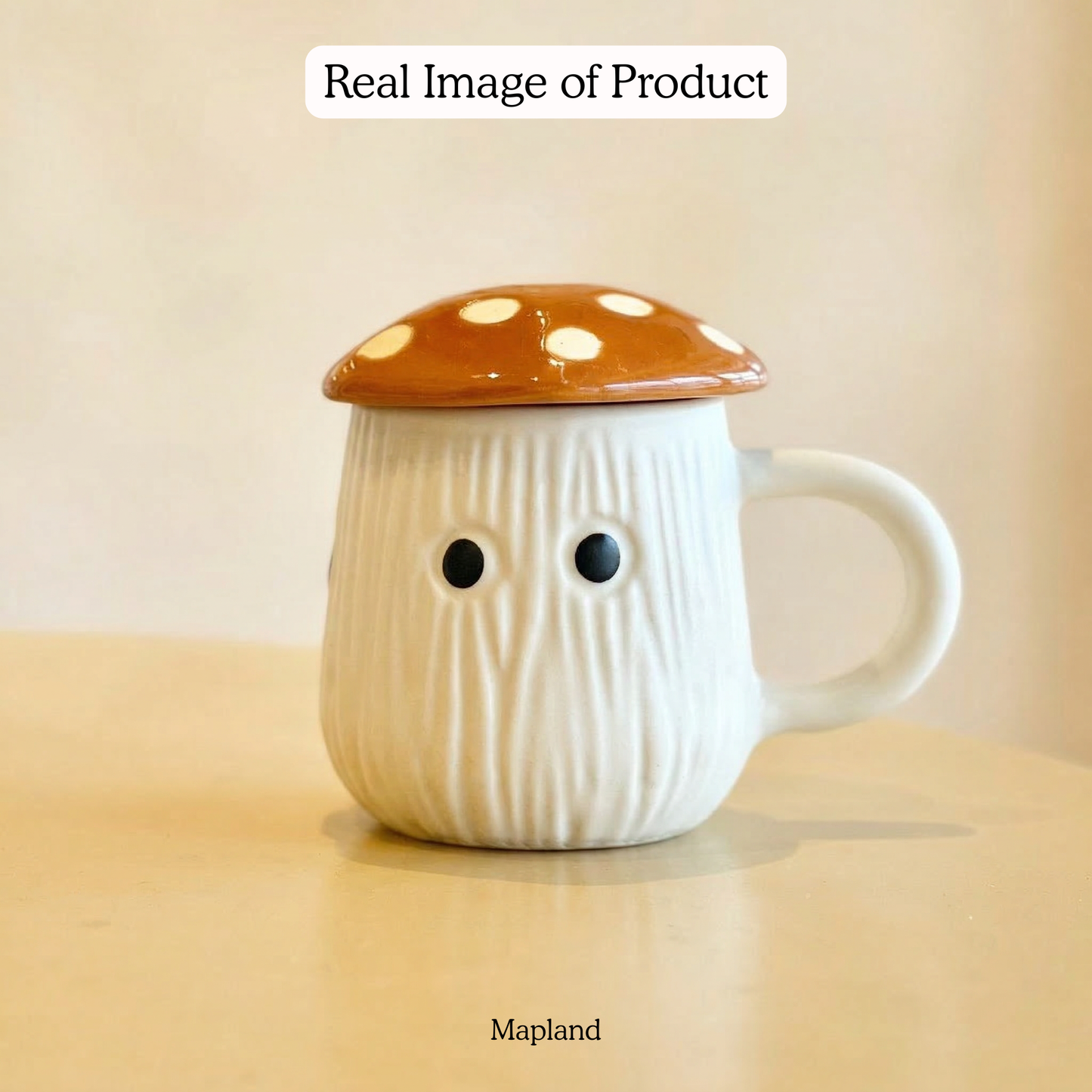 Shroomy Cup with Lid — handmade ceramic cup, view 4 | Mapland