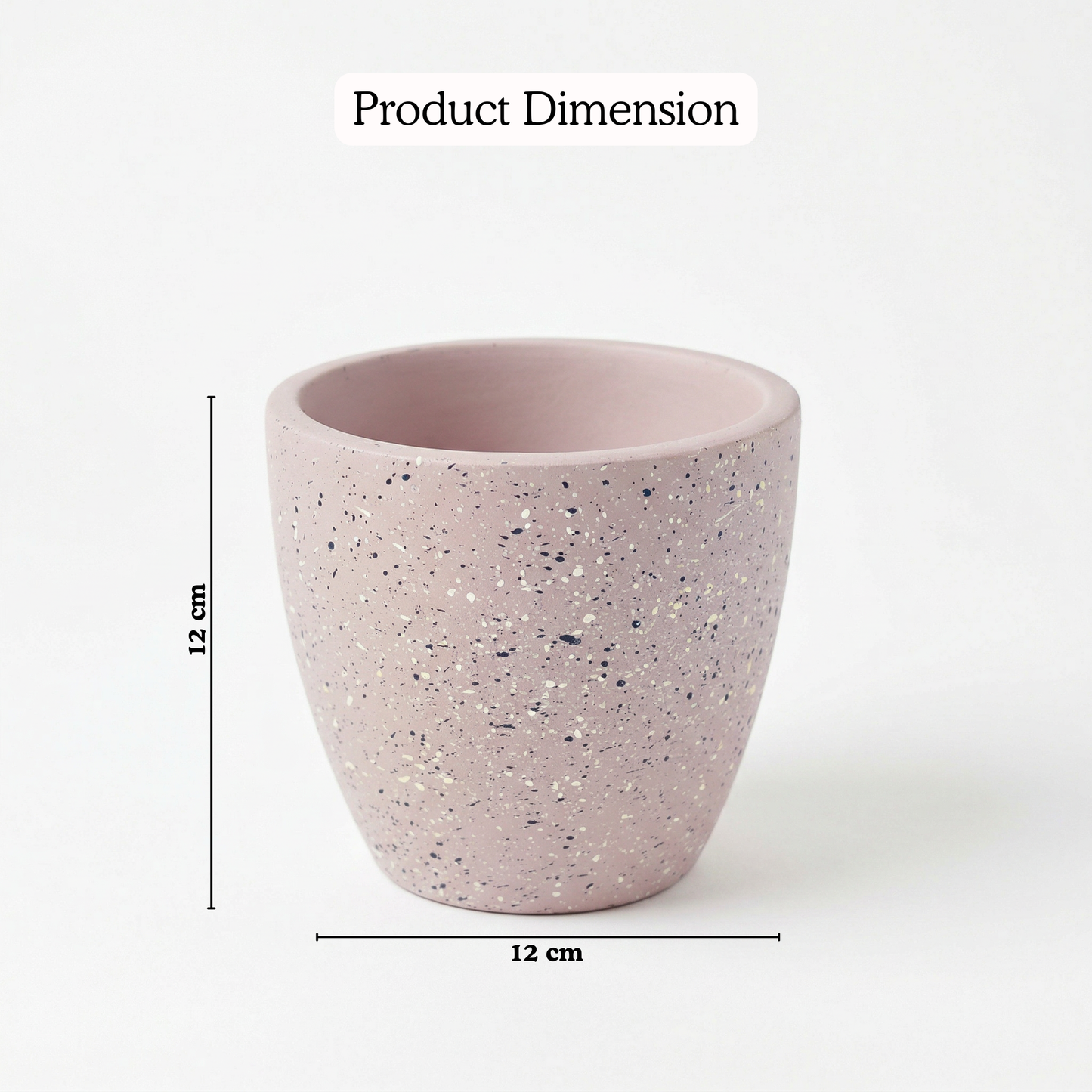 Speckle Terracotta Planter handmade ceramic planter — detail view, Indian artisan craft | Mapland