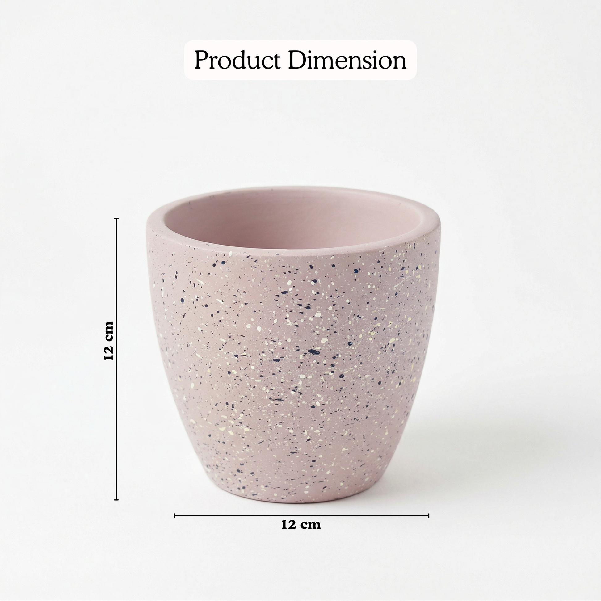Speckle Terracotta Planter handmade ceramic planter — detail view, Indian artisan craft | Mapland
