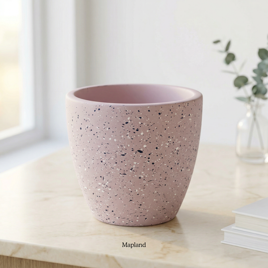 Speckle Terracotta Planter handmade ceramic planter, Indian artisan craft | Mapland