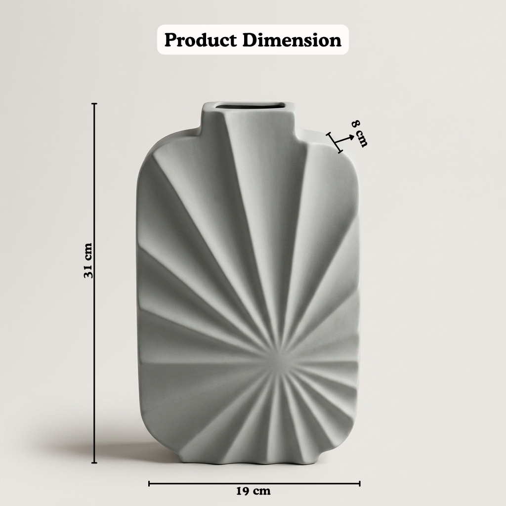 Sunburst Ceramic Vase