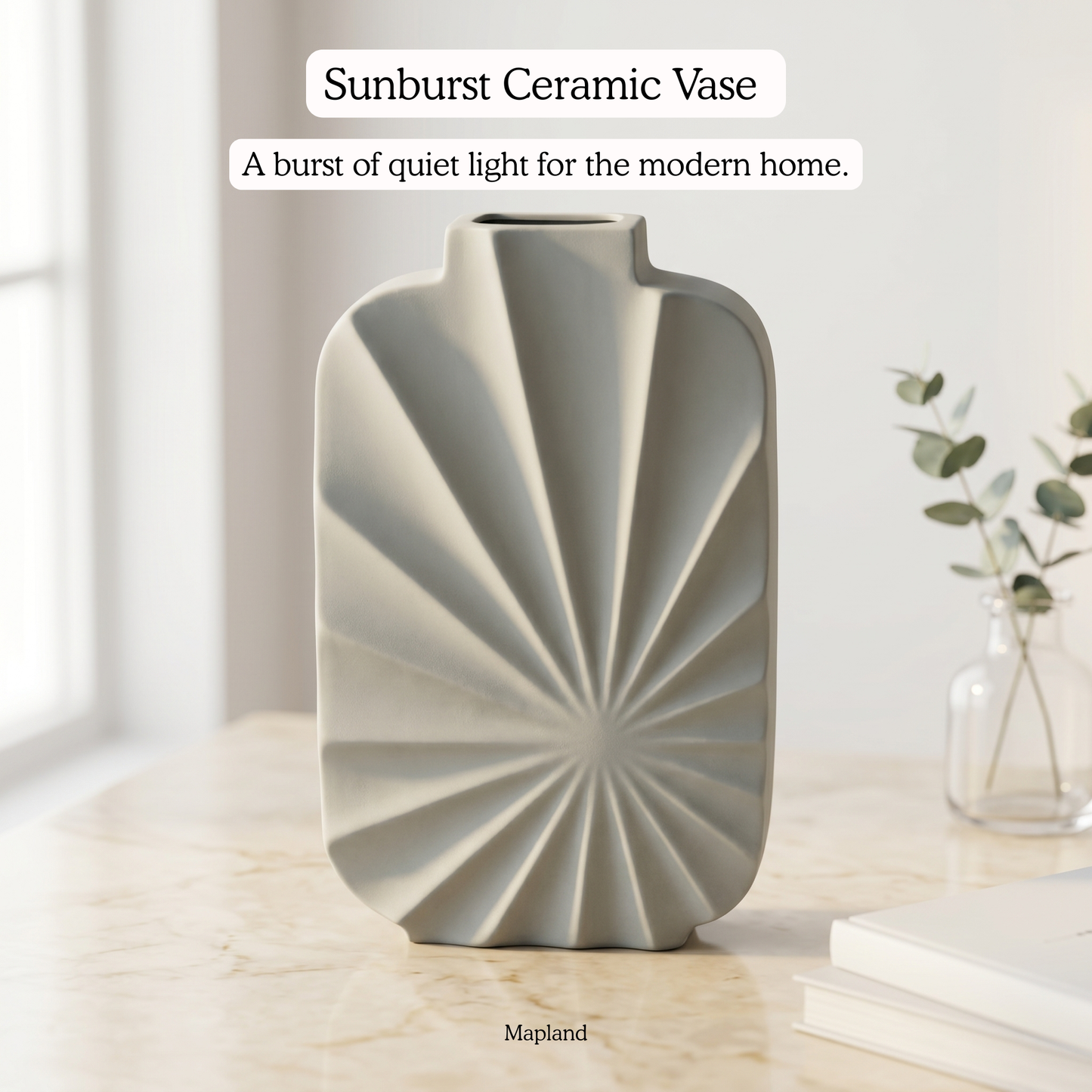 Sunburst Ceramic Vase