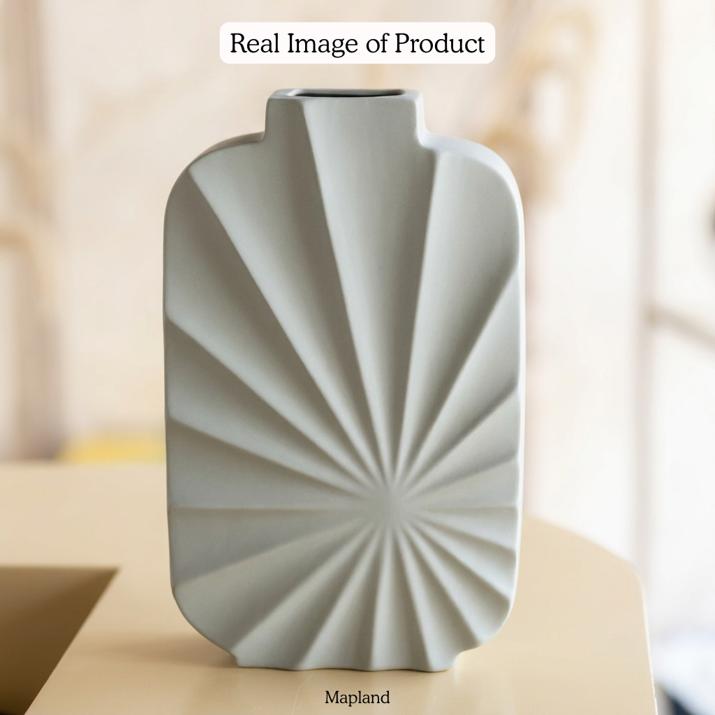 Sunburst Ceramic Vase