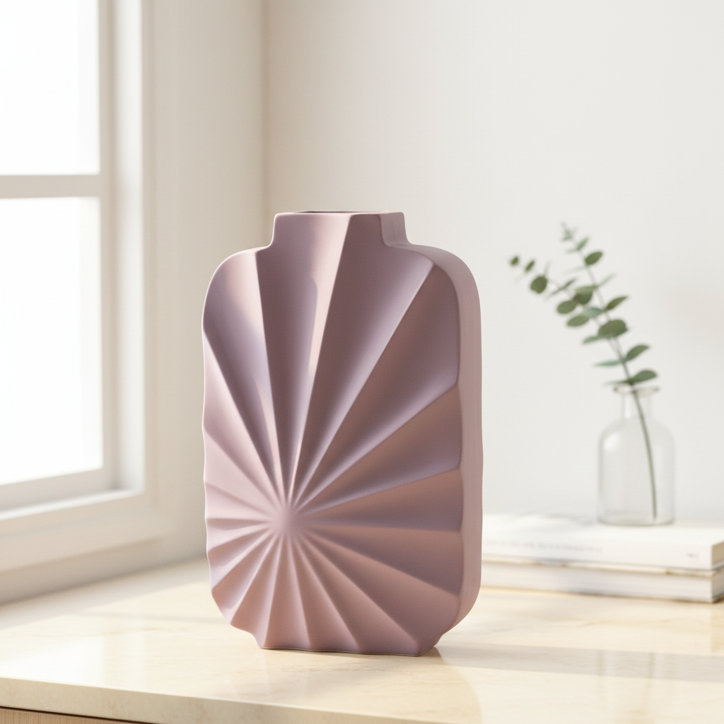 Sunburst Ceramic Vase