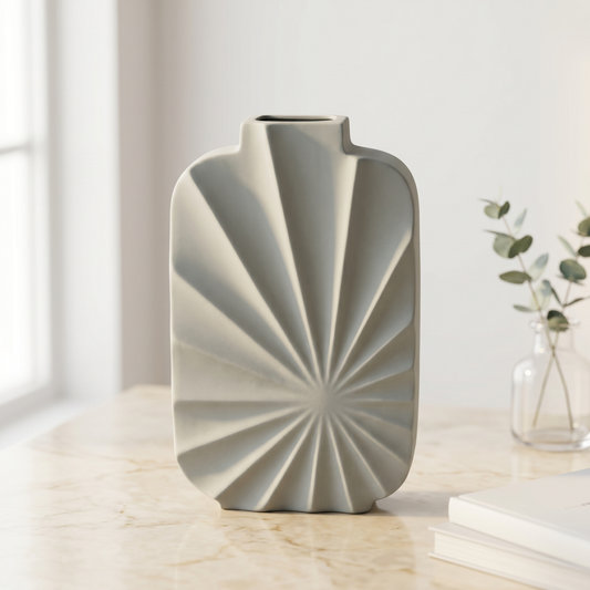 Sunburst Ceramic Vase