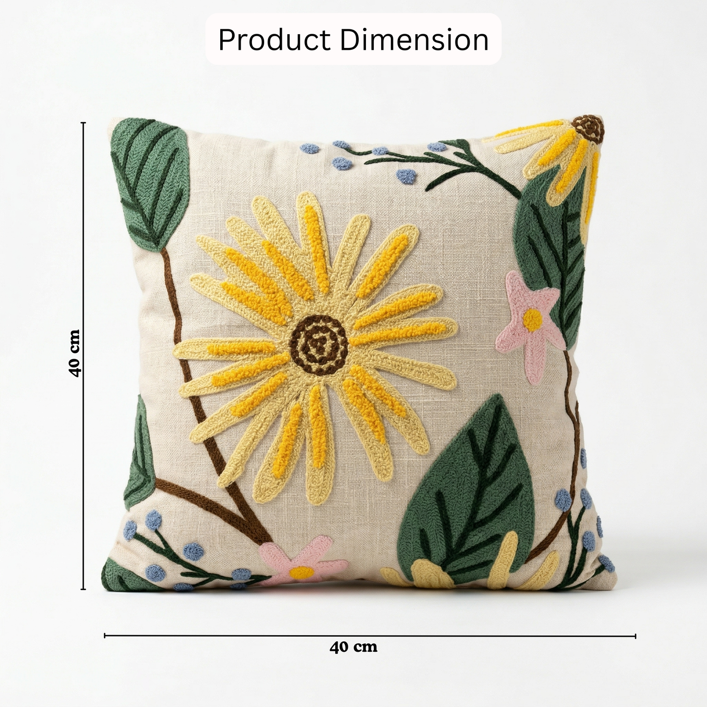 Sunflower Meadow Cushion Cover 16*16 Inches